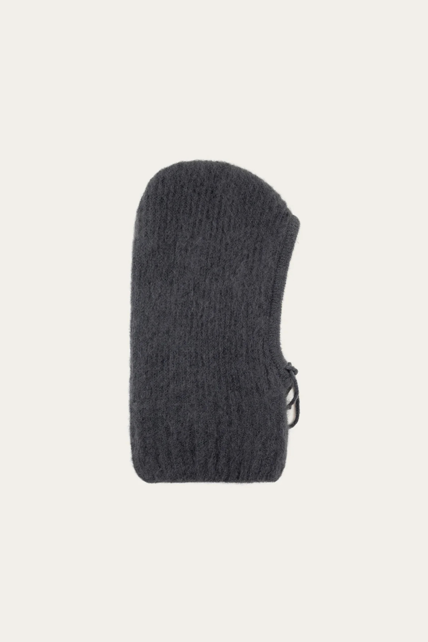 MERLE KNIT BALACLAVA BEANIE - MEDIUM GREY MELANGE