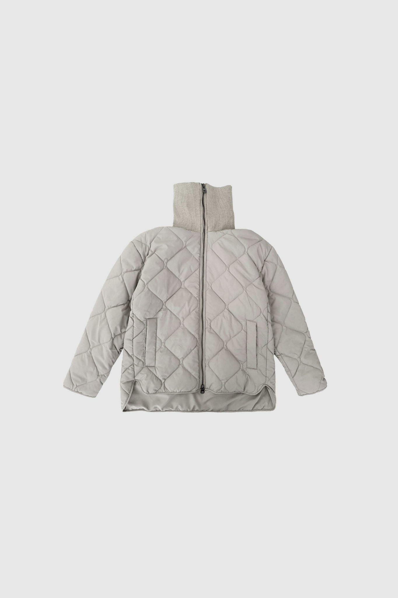 TRIBECCA QUILTED JACKET - GREY SAND