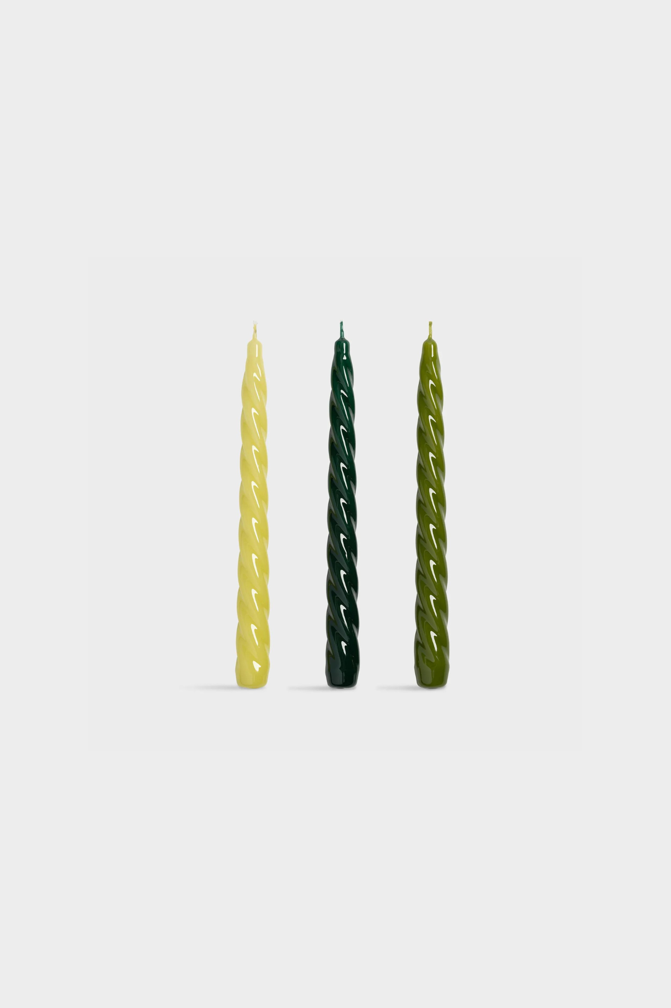 CANDLE BRAVO GREENS SET OF 3