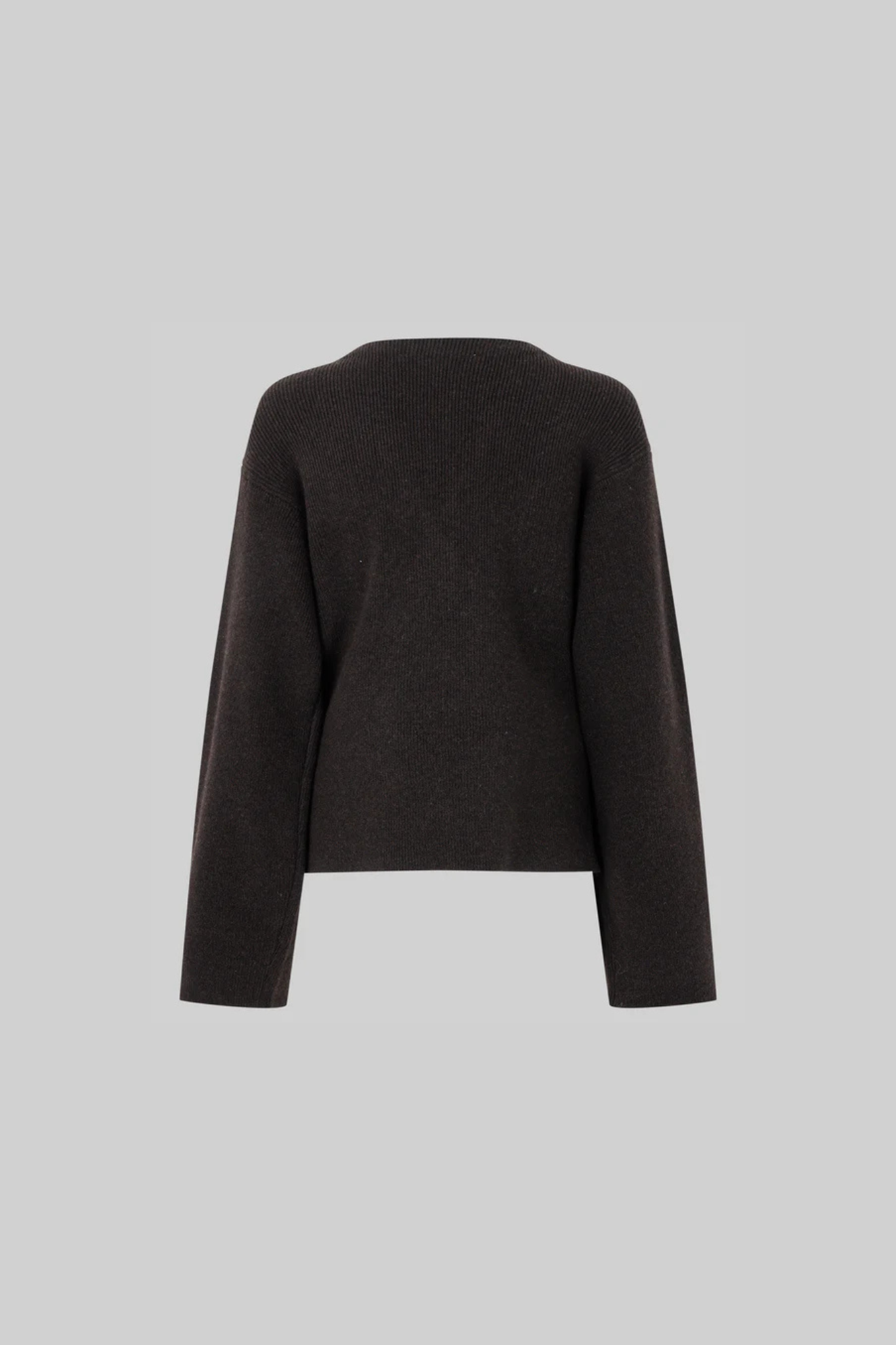 VIGGA KNIT CARDIGAN - DARK BROWN MELANGE