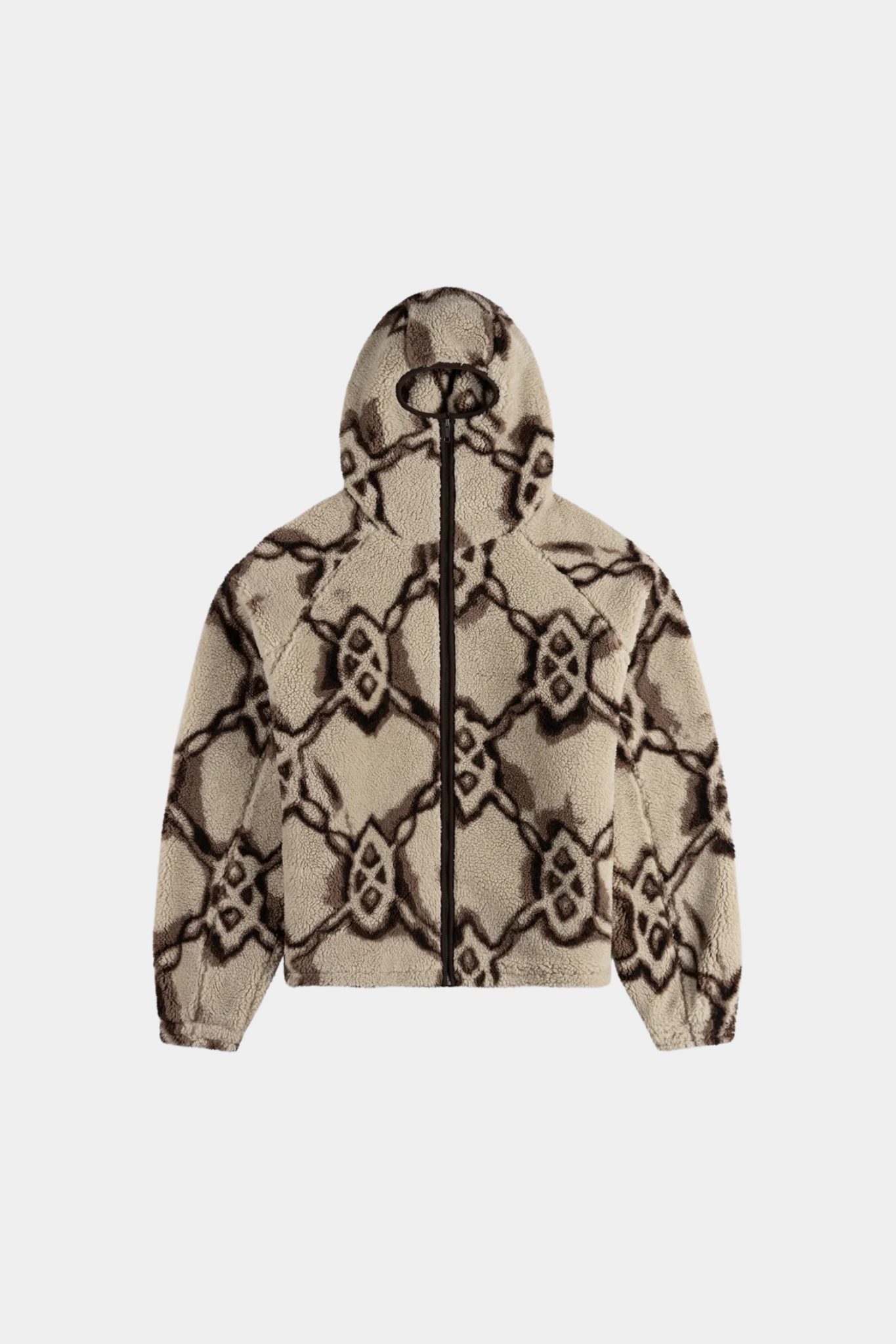 BURNED SHIELD SHERPA JACKET - OFF WHITE
