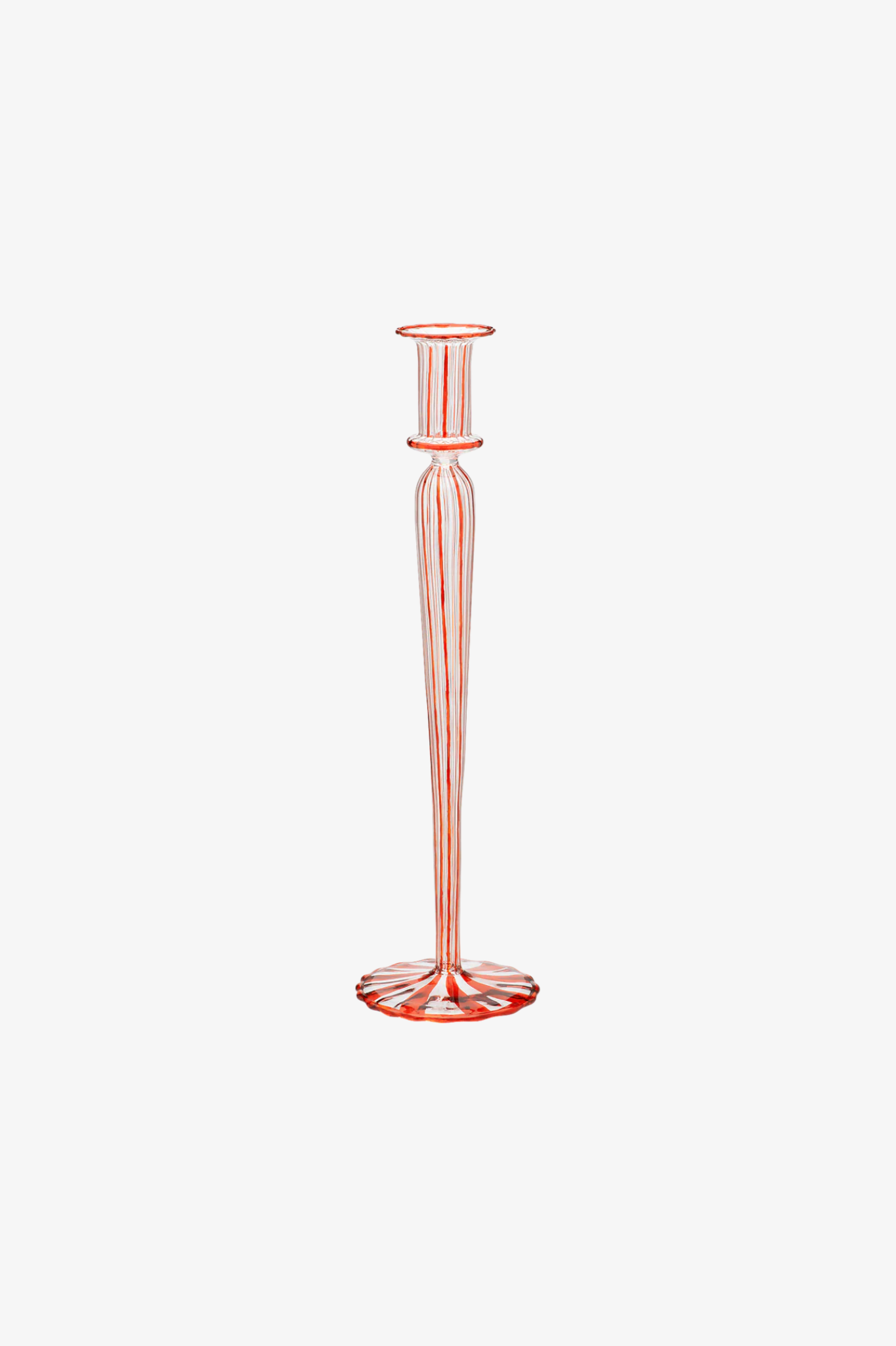 CANDY CANE STRIPED CANDLE HOLDER