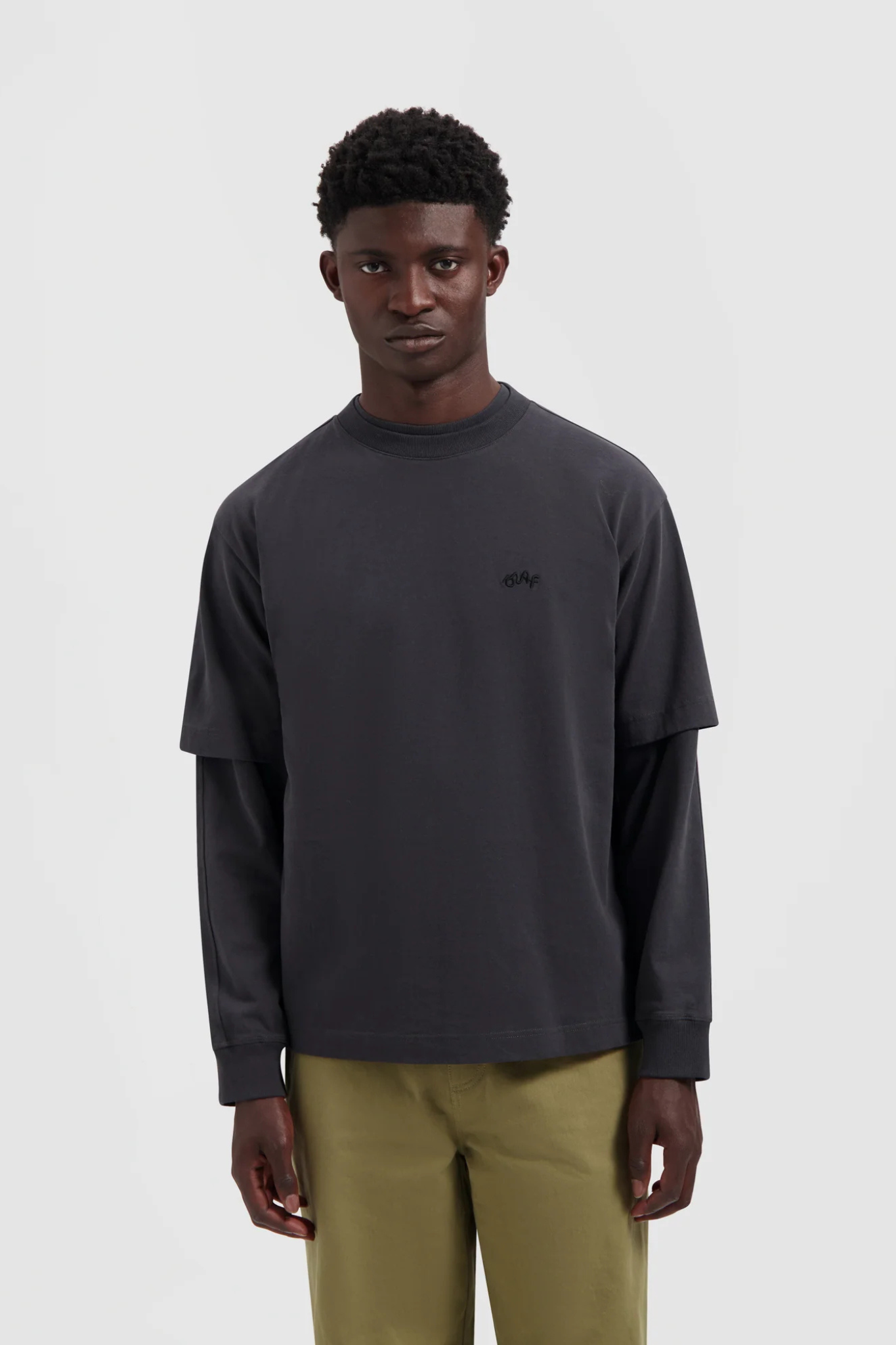 SIGNATURE SS TEE - CHARCOAL