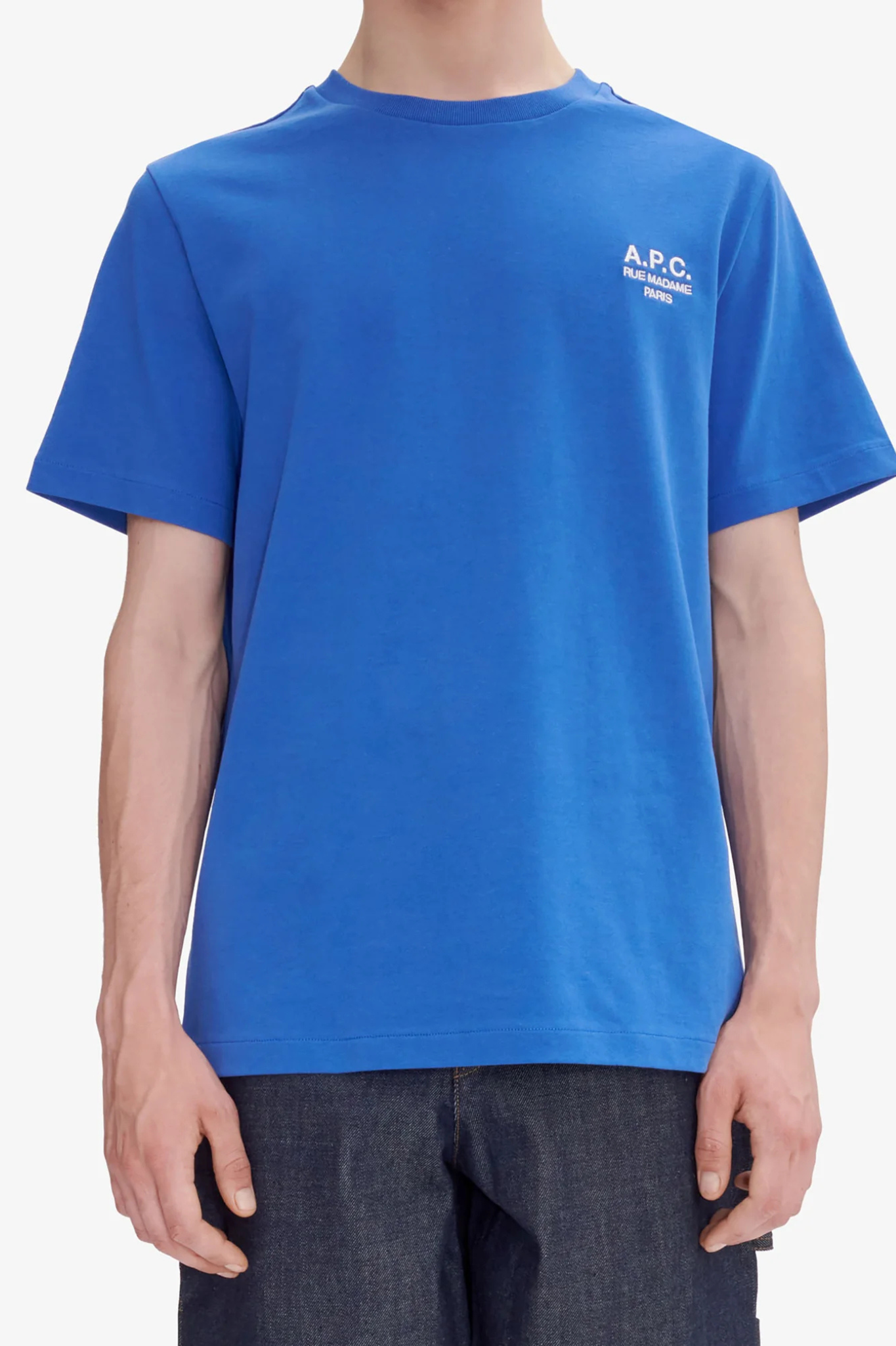 T-SHIRT STANDERD RUE MADAME - BLEU FONCE/BLANC