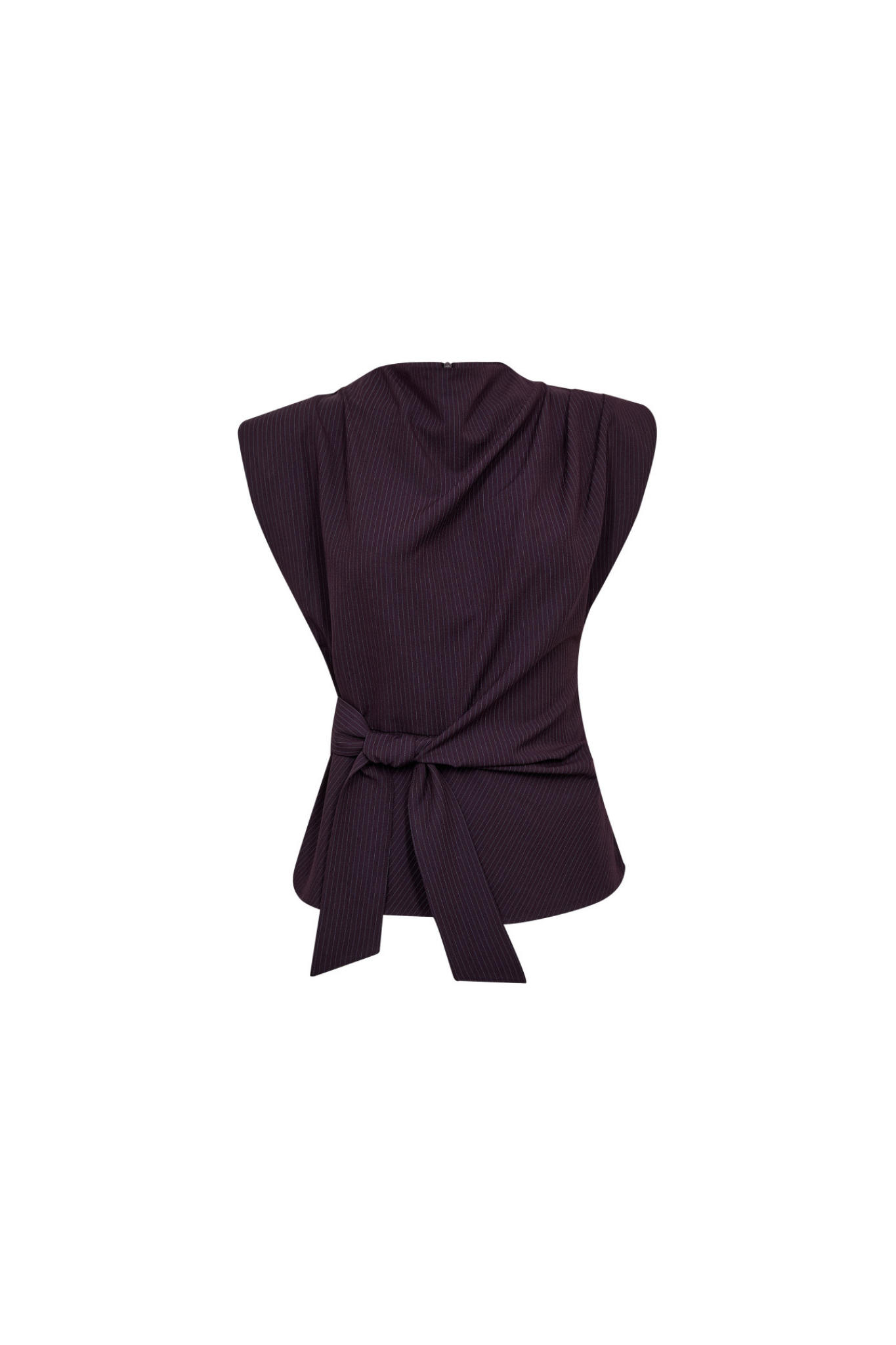 NOLAN PLEAT TOP - PLUM