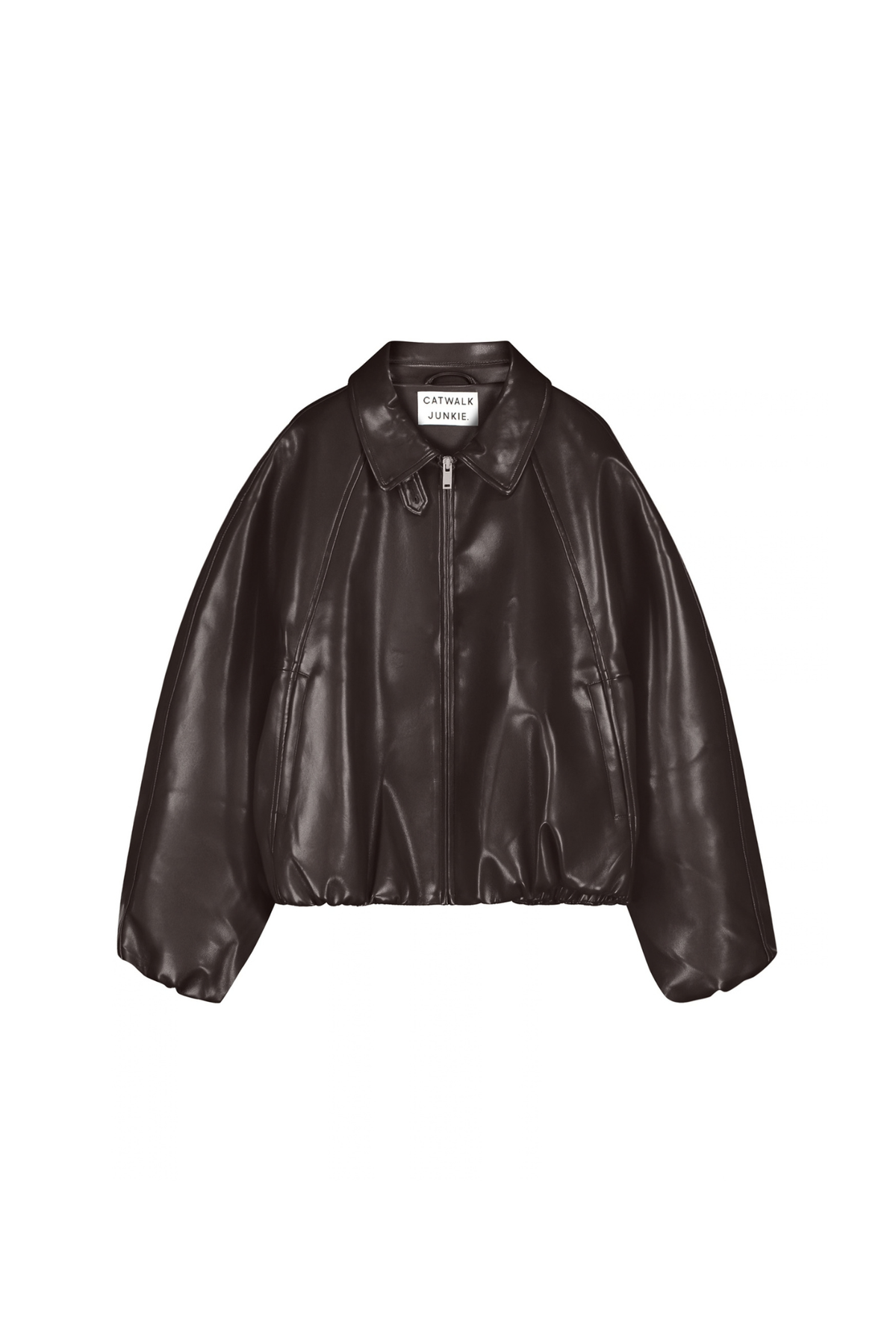 VEGAN LEATHER JACKET - DARK CACAO
