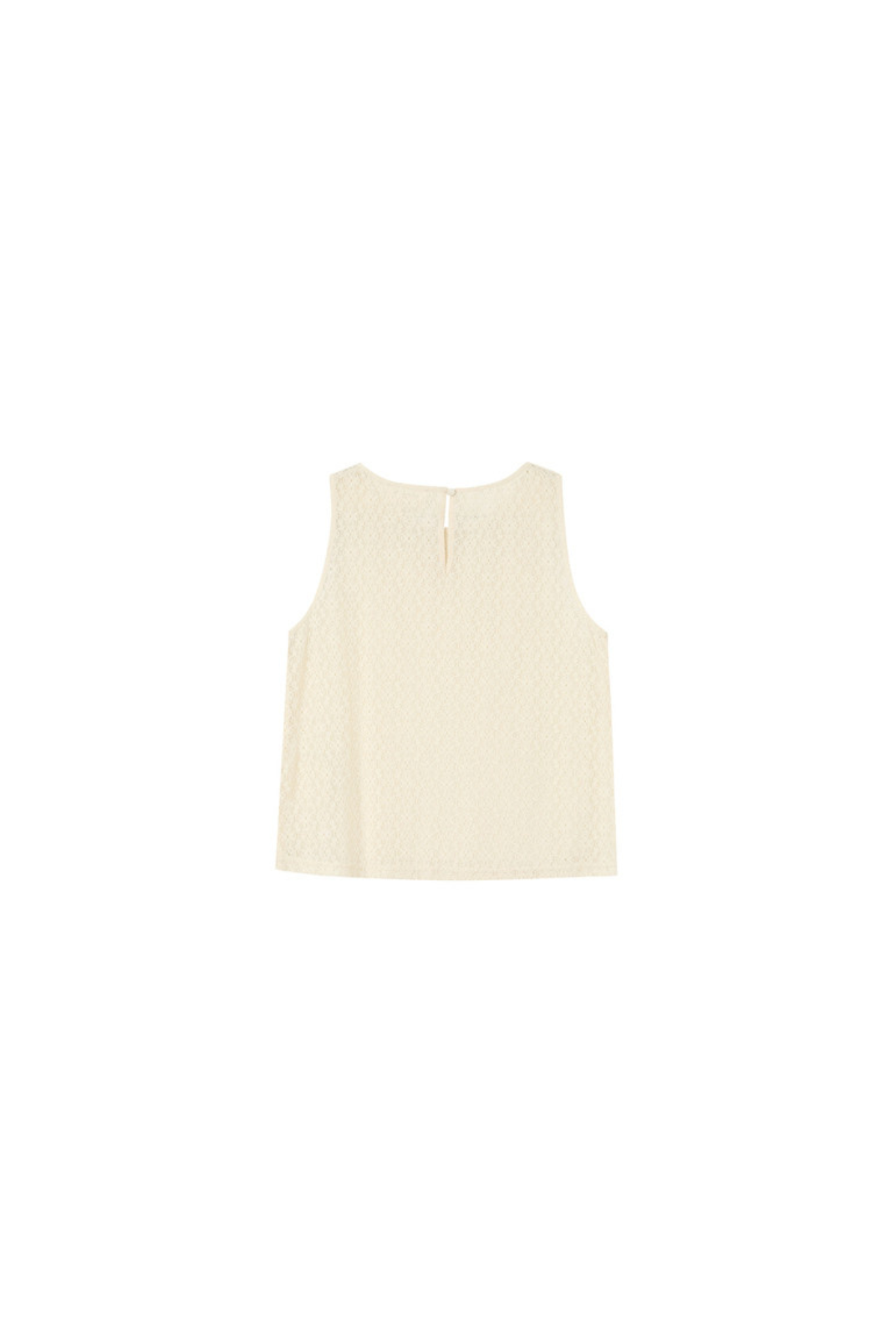 Grace & Mila passionnee top in ecru. Back flatlay view