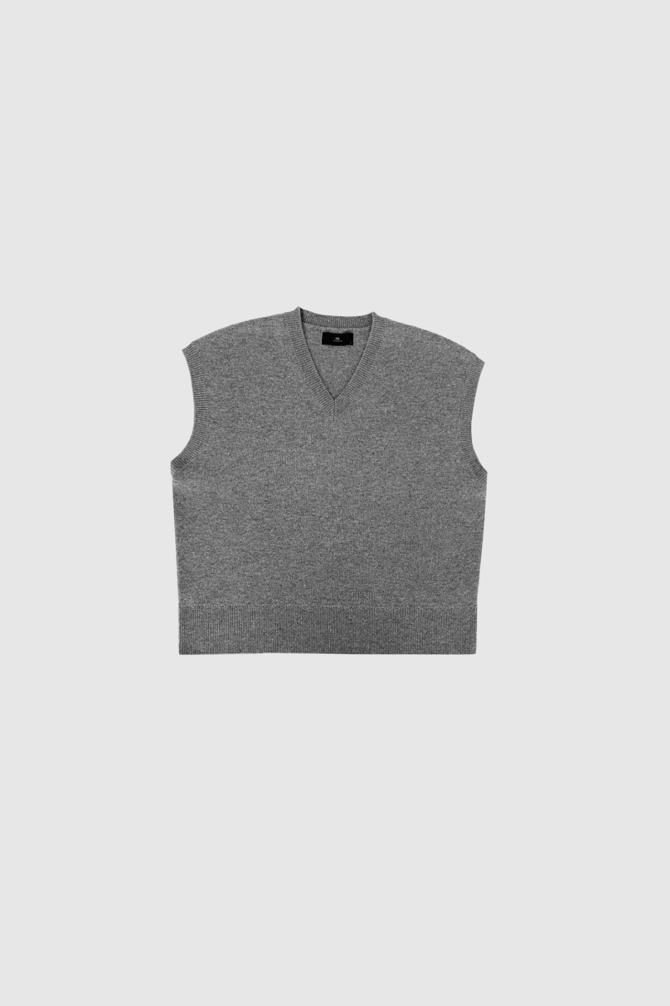 COOPER V-NECK KNITWEAR - GREY MELANGE