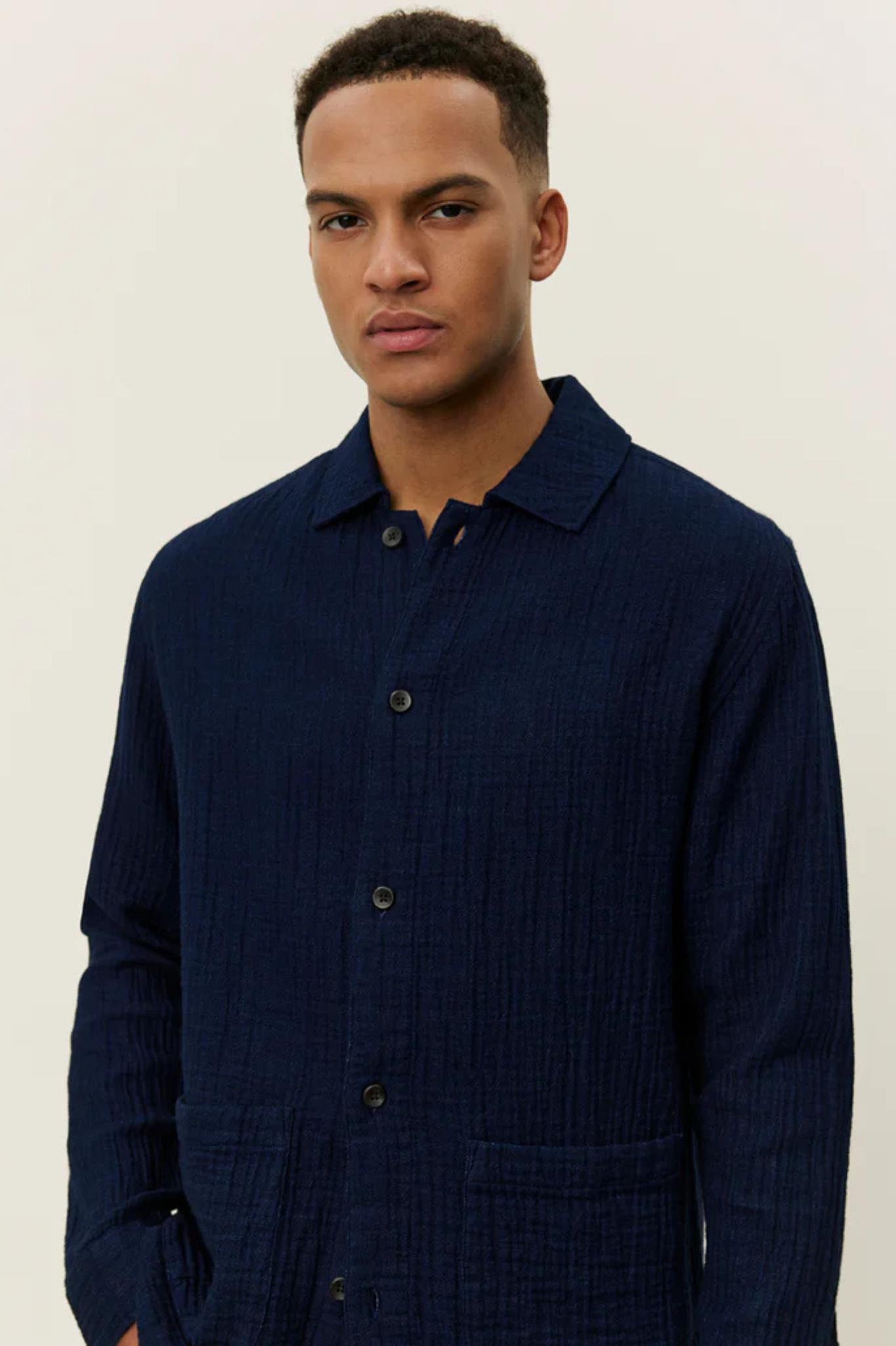 MILIAN INDIGO OVERSHIRT - DARK NAVY