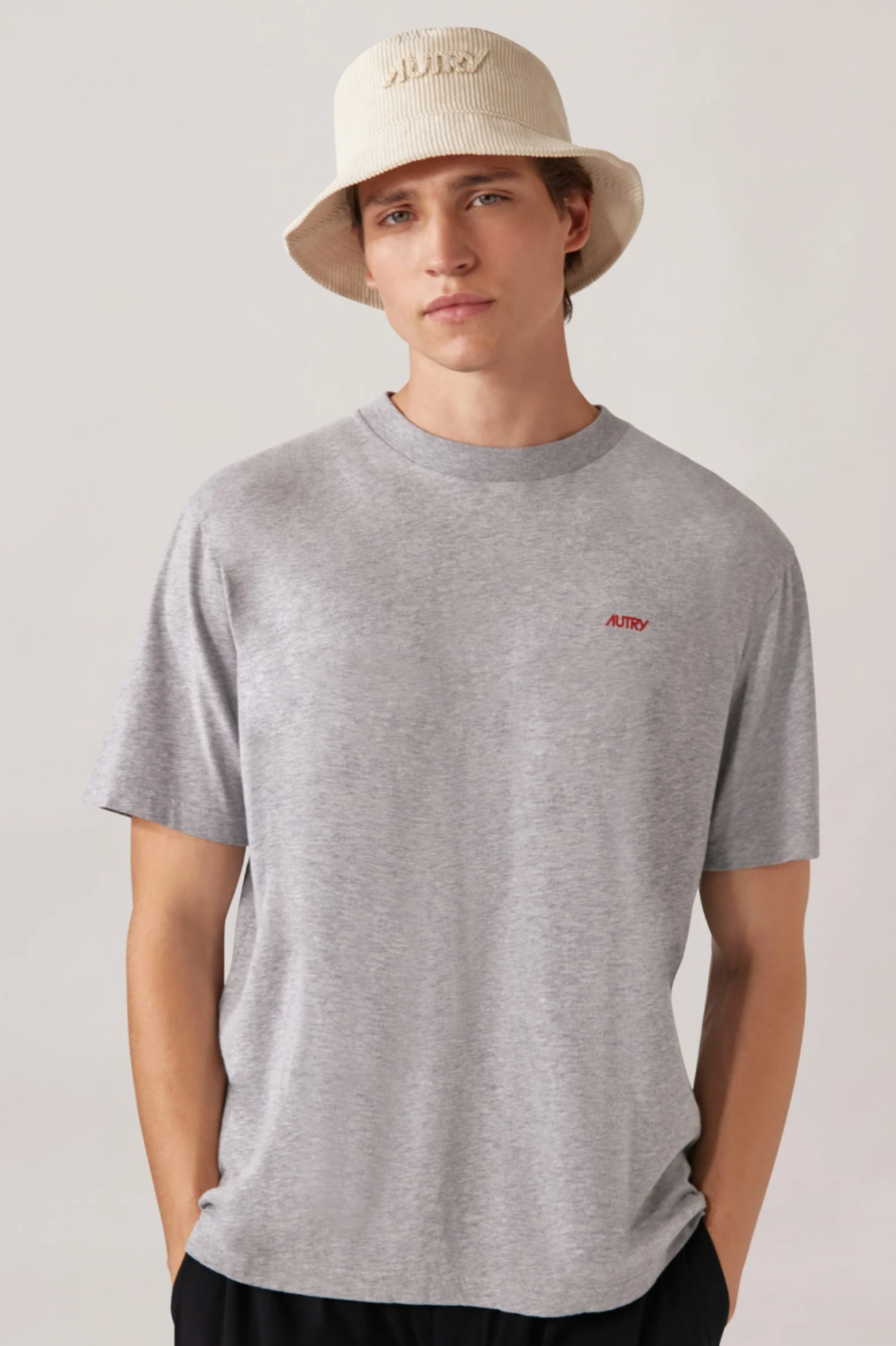 FLAGS BACK GRPHIC T-SHIRT - COTTON DK MEL