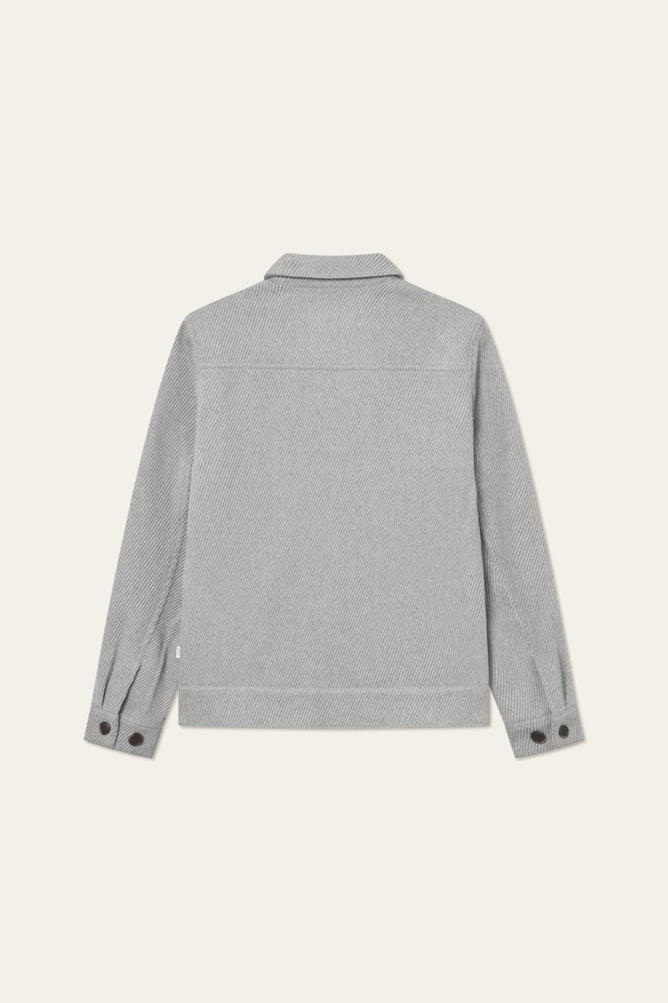 NASH TWILL WOOL JACKET - GREY MELANGE