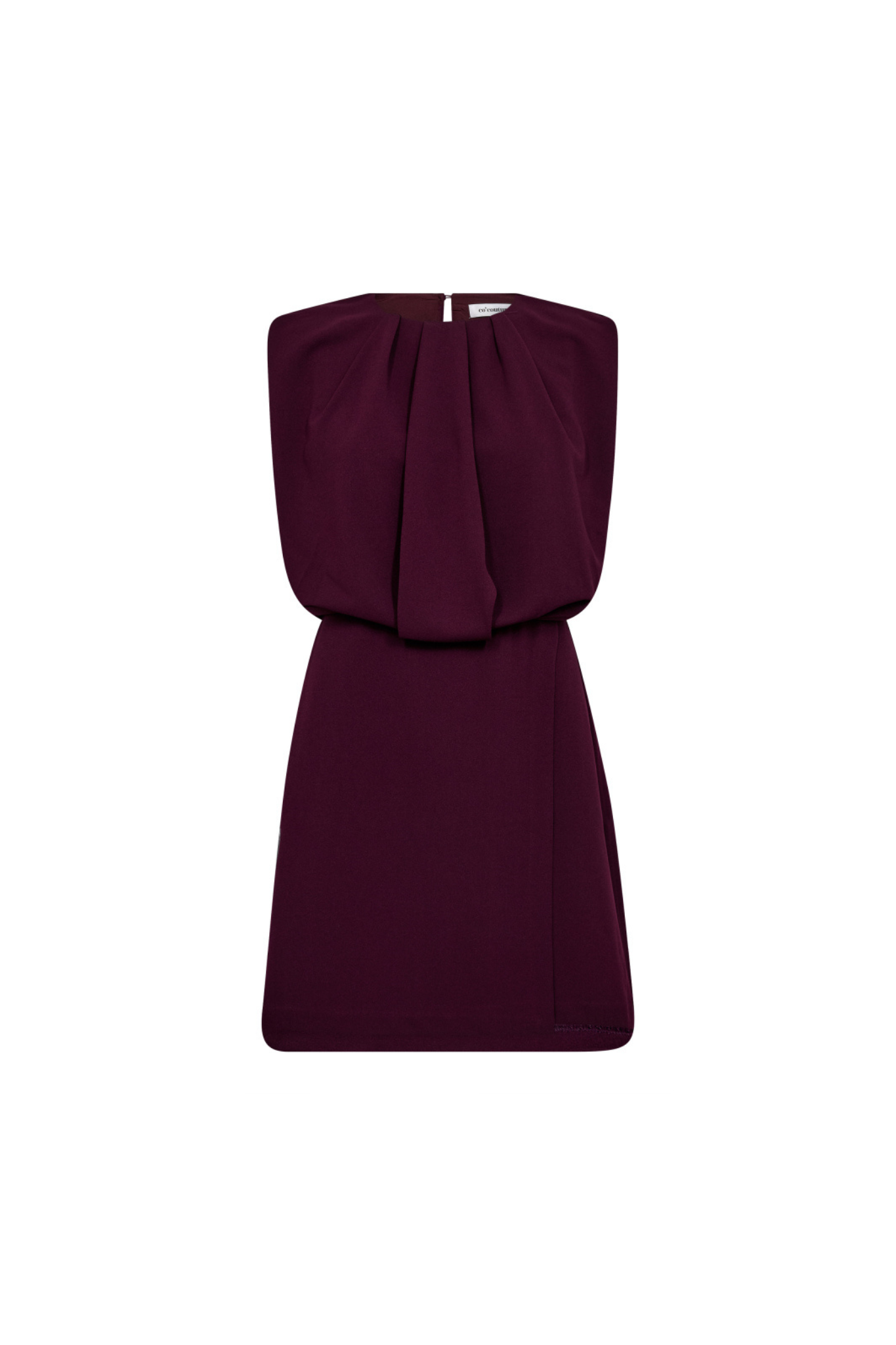 FALCON PLEAT MINI DRESS - PLUM