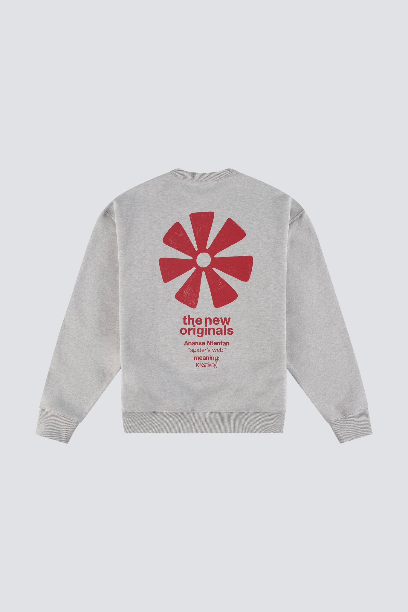 ADINKRA CREWNECK - LIGHT GREY MELANGE