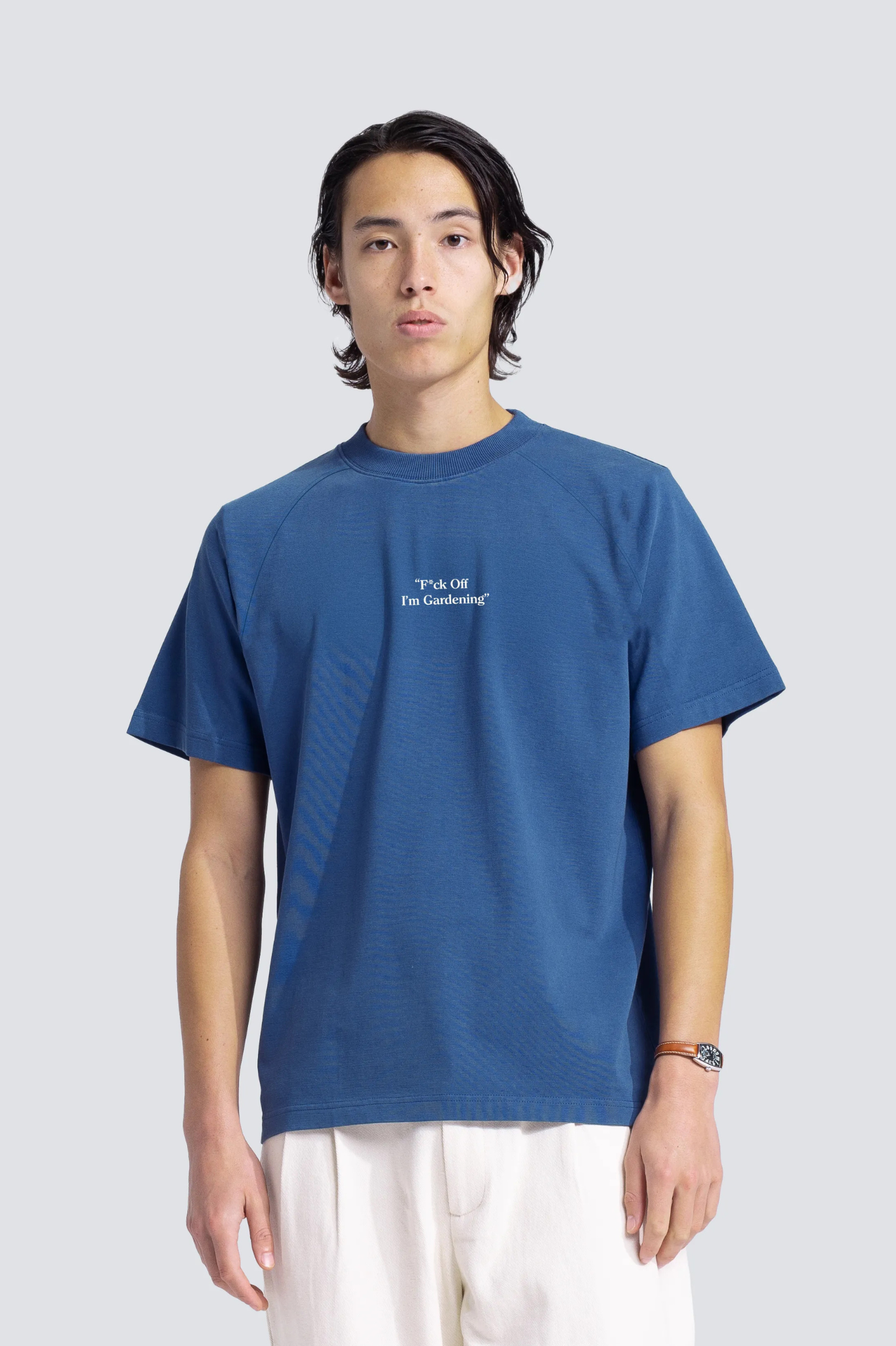 FUCK OFF RAGLAN T-SHIRT - NAVY