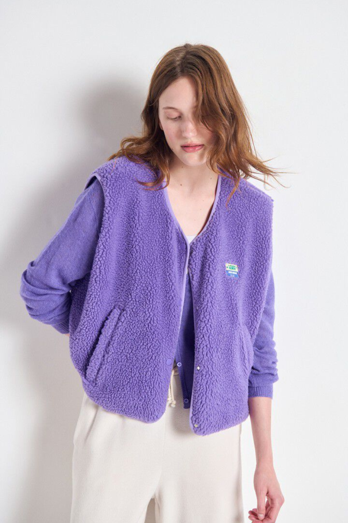 HOKTOWN SLEEVELEES JACKET - PURPLE