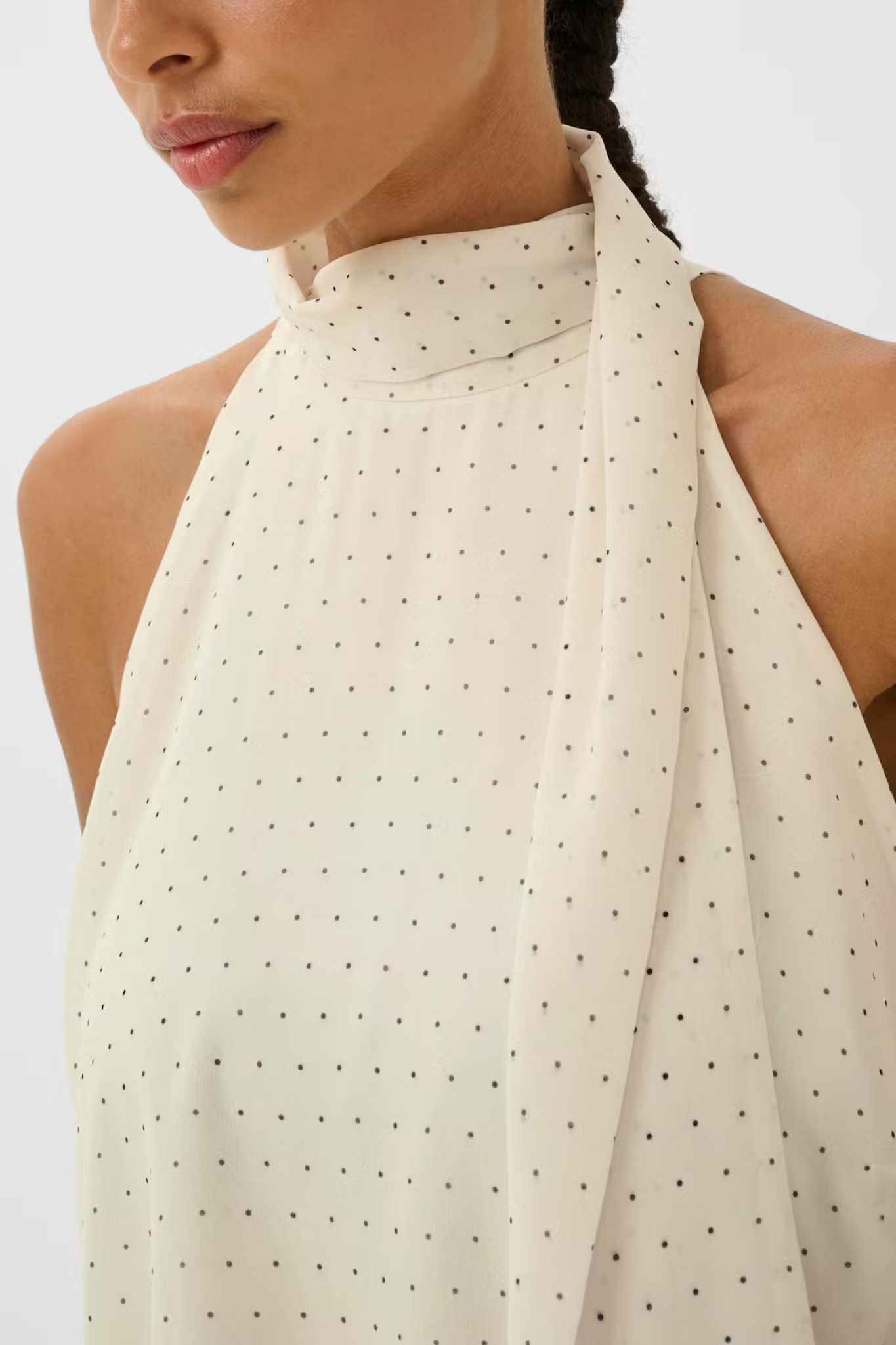DORAH P BLOUSE - BIRCH DOT/WHITE