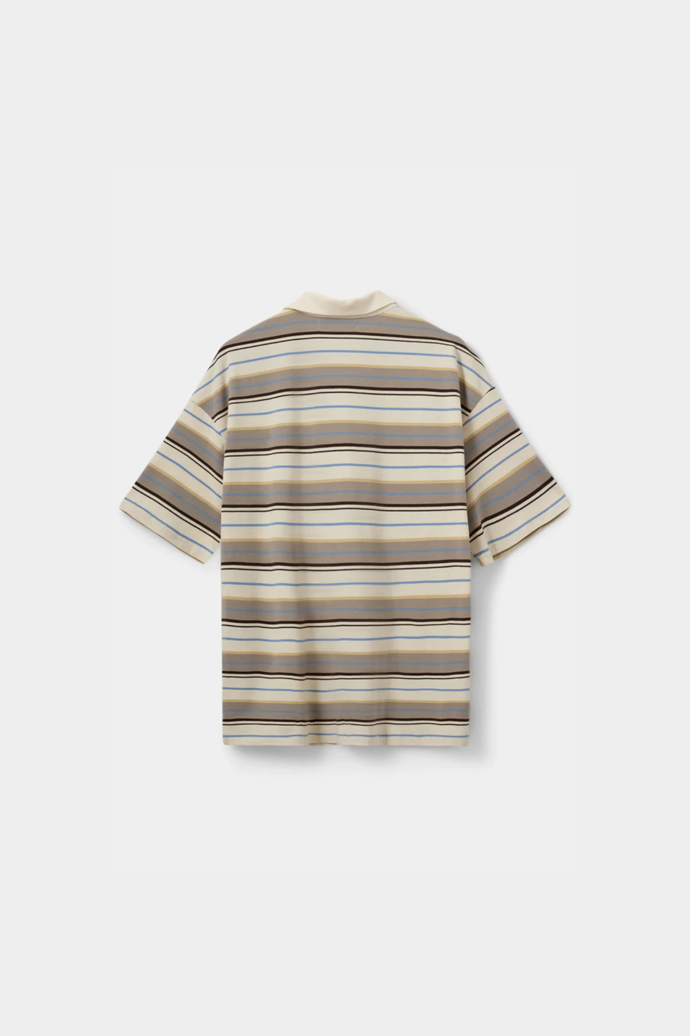 PIL OVERSIZE STRIPED POLOSHIRT - OFF WHITE STRIPED