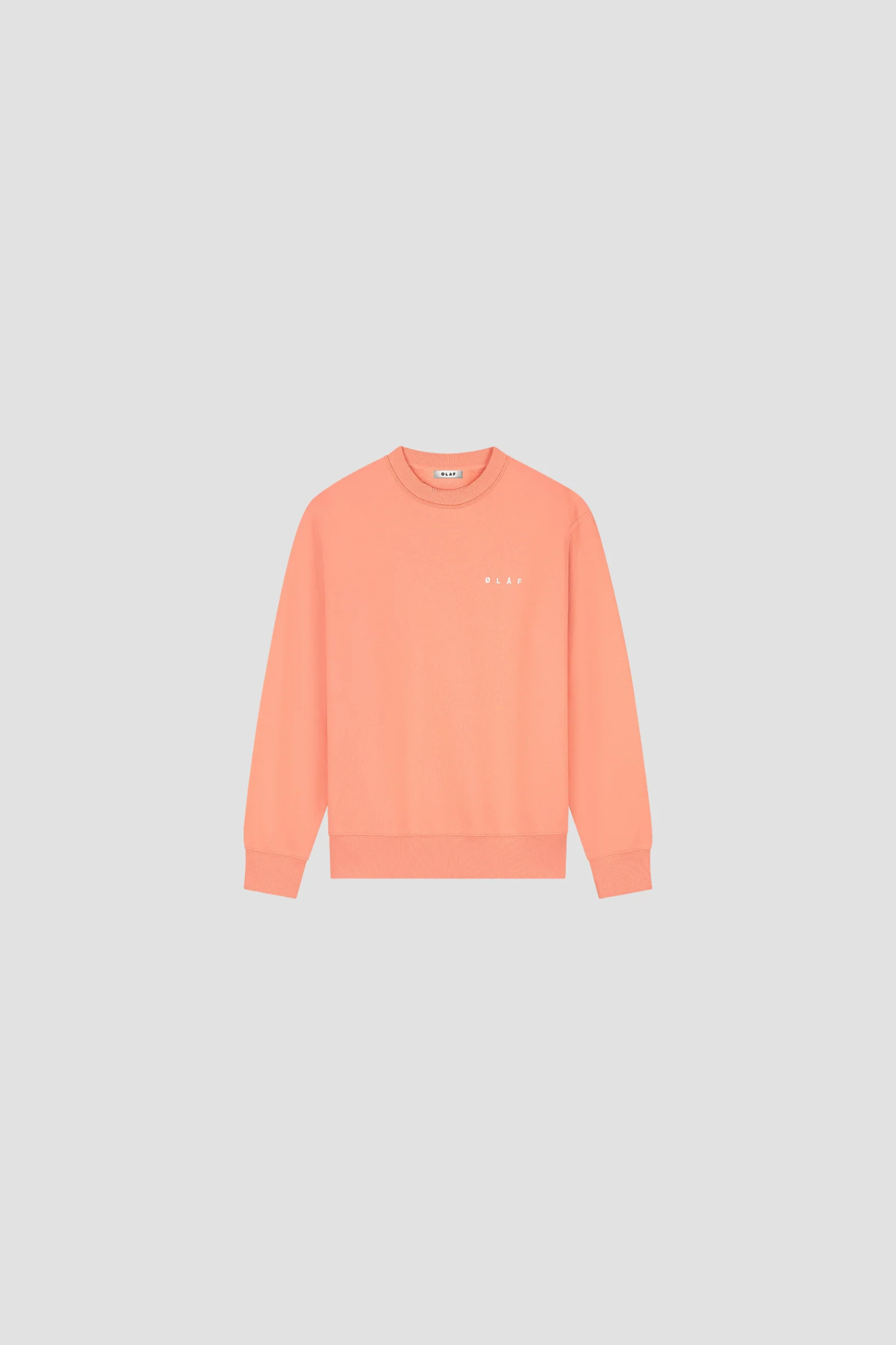 BRUSHSTROKE FACE CREWNECK - BURNT CORAL