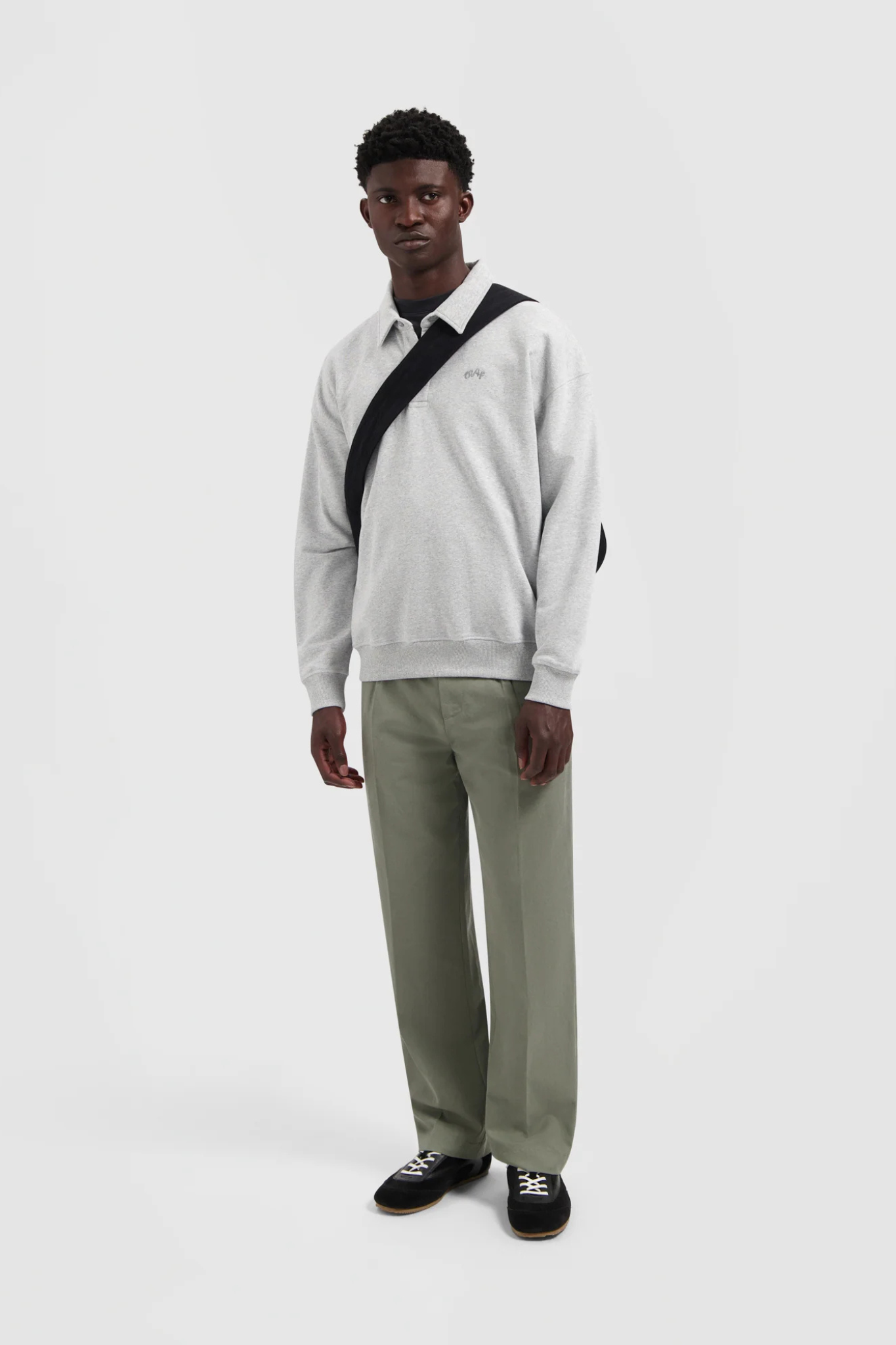 SIGNATURE OVERSIZED POLO - HEATHER GREY