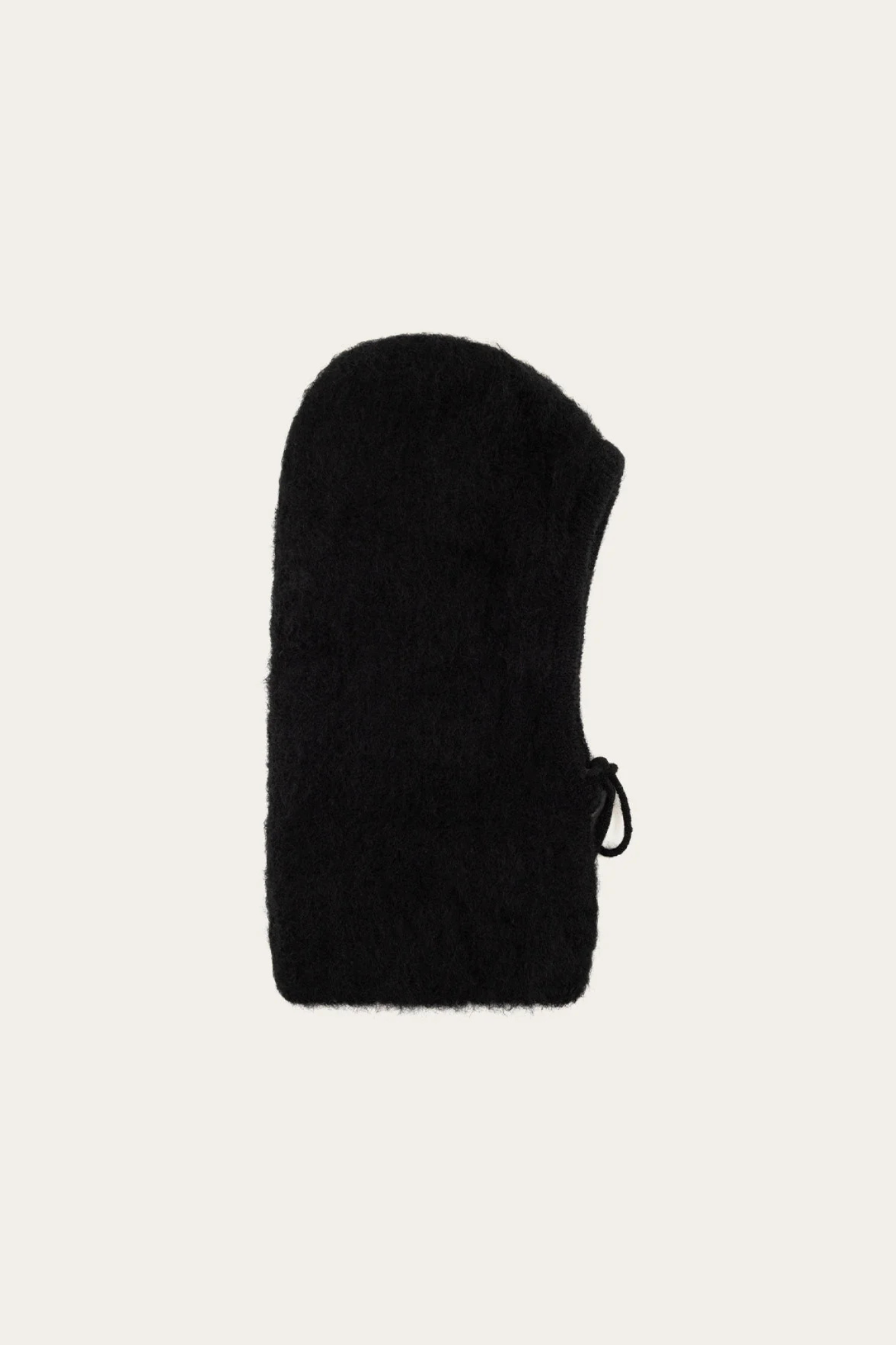 MERLE KNIT BALACLAVA BEANIE - BLACK