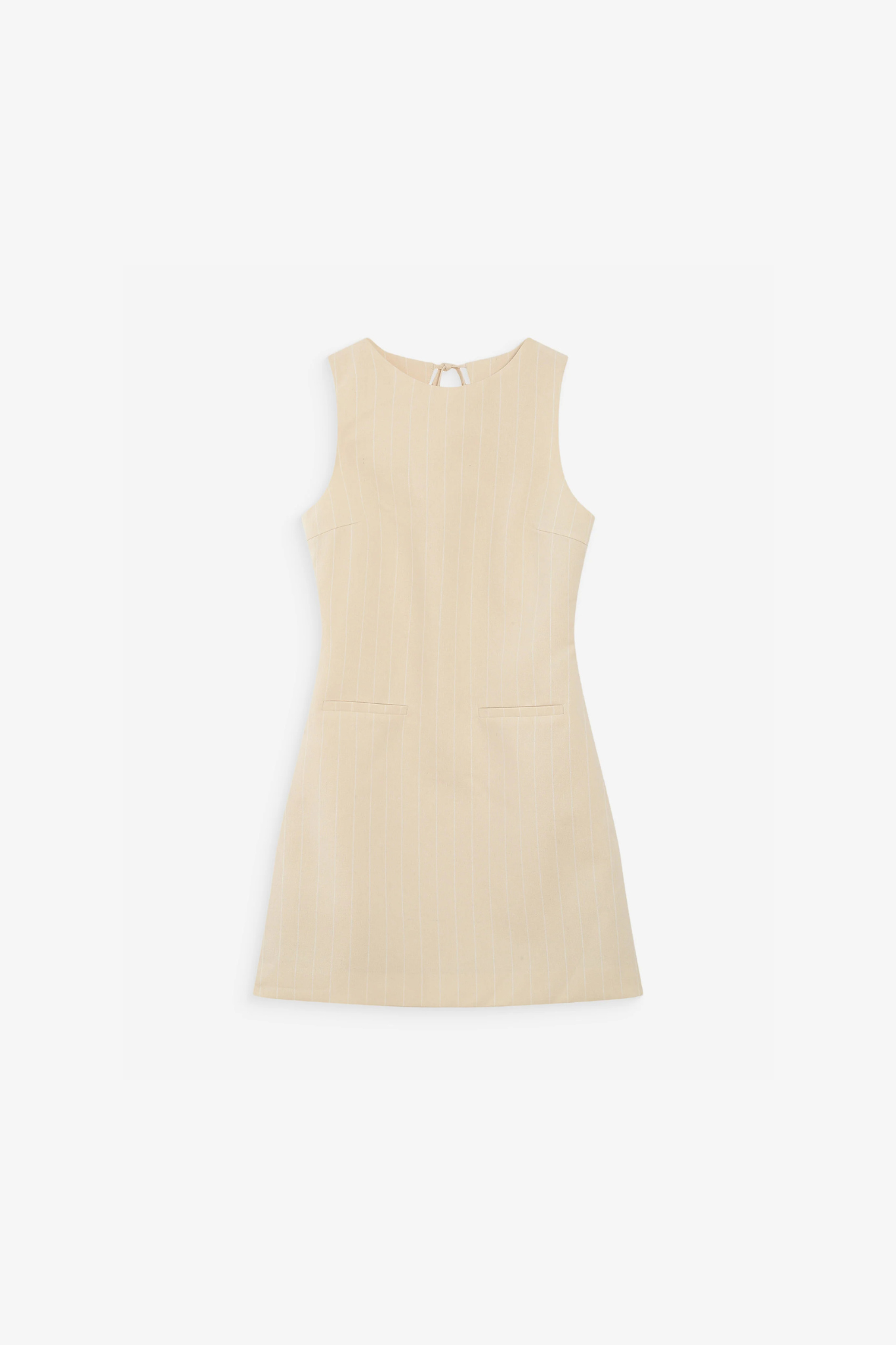 VEA STRIPED SHORT DRESS - VANILLE