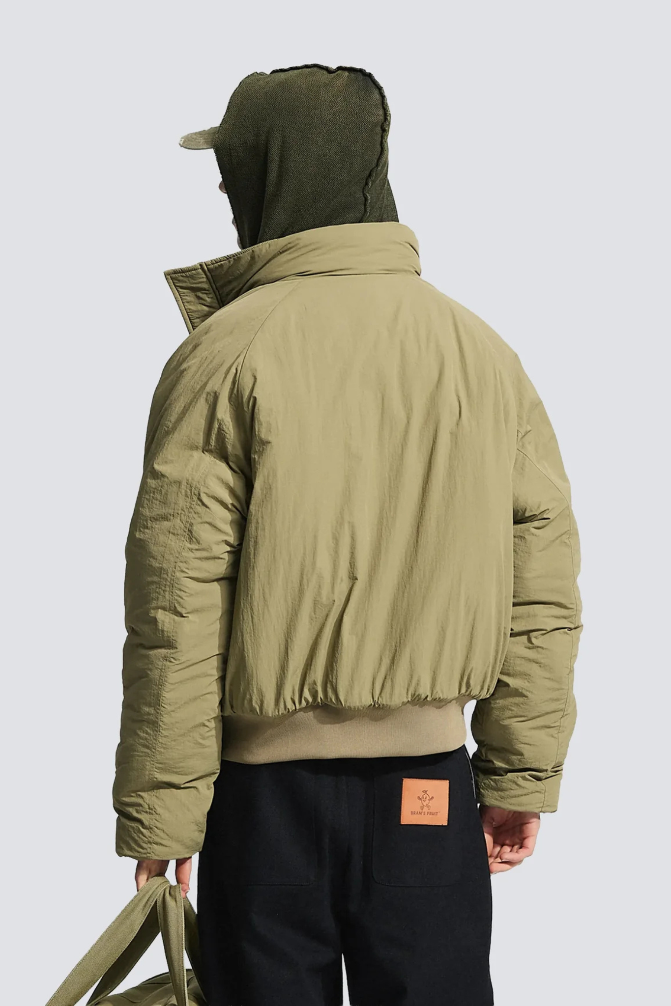 EMBLEM PATCH PADDED JACKET - GREEN