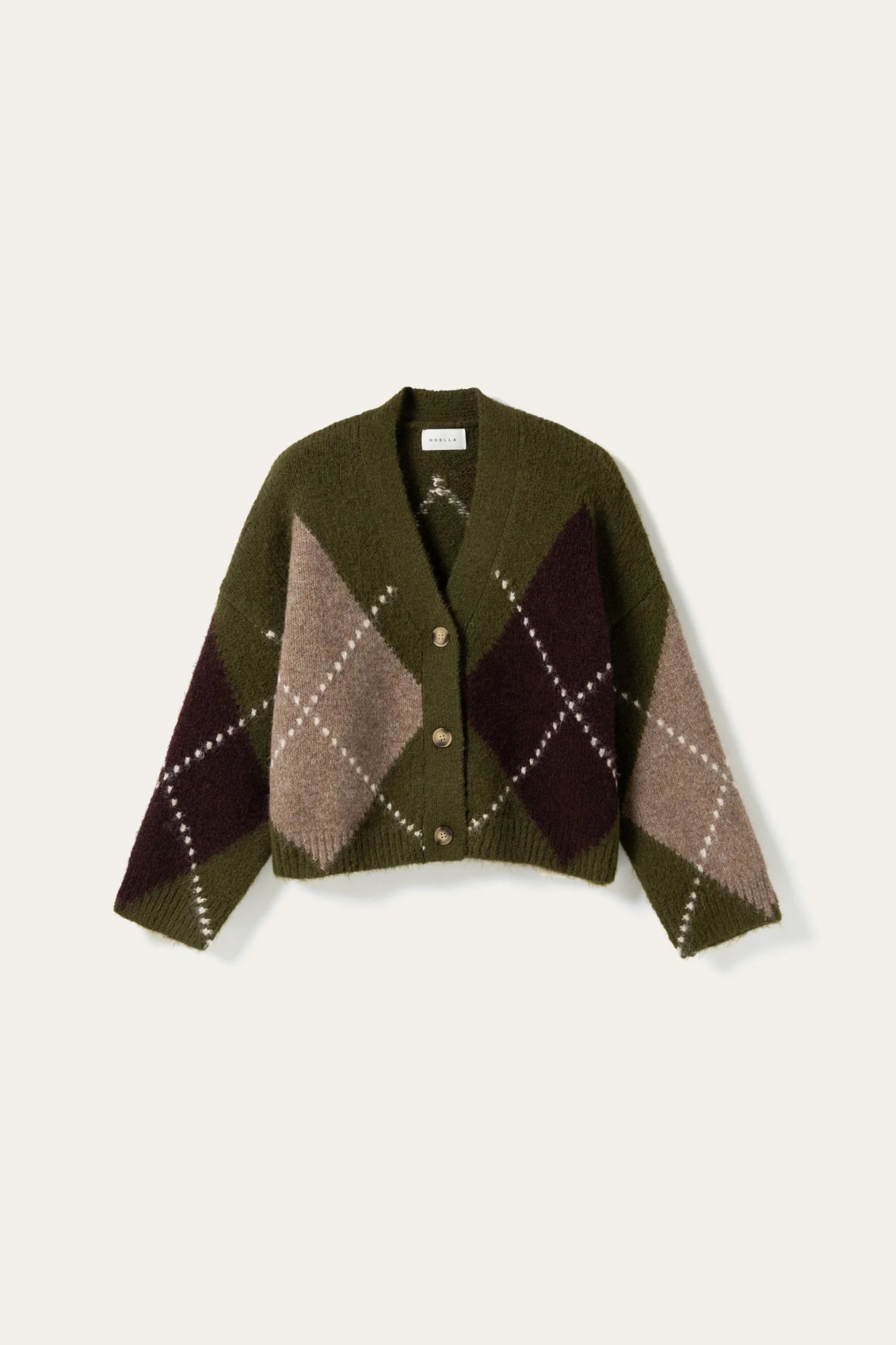 LAIANA KNIT CARDIGAN - AVOCADO GREEN MIX
