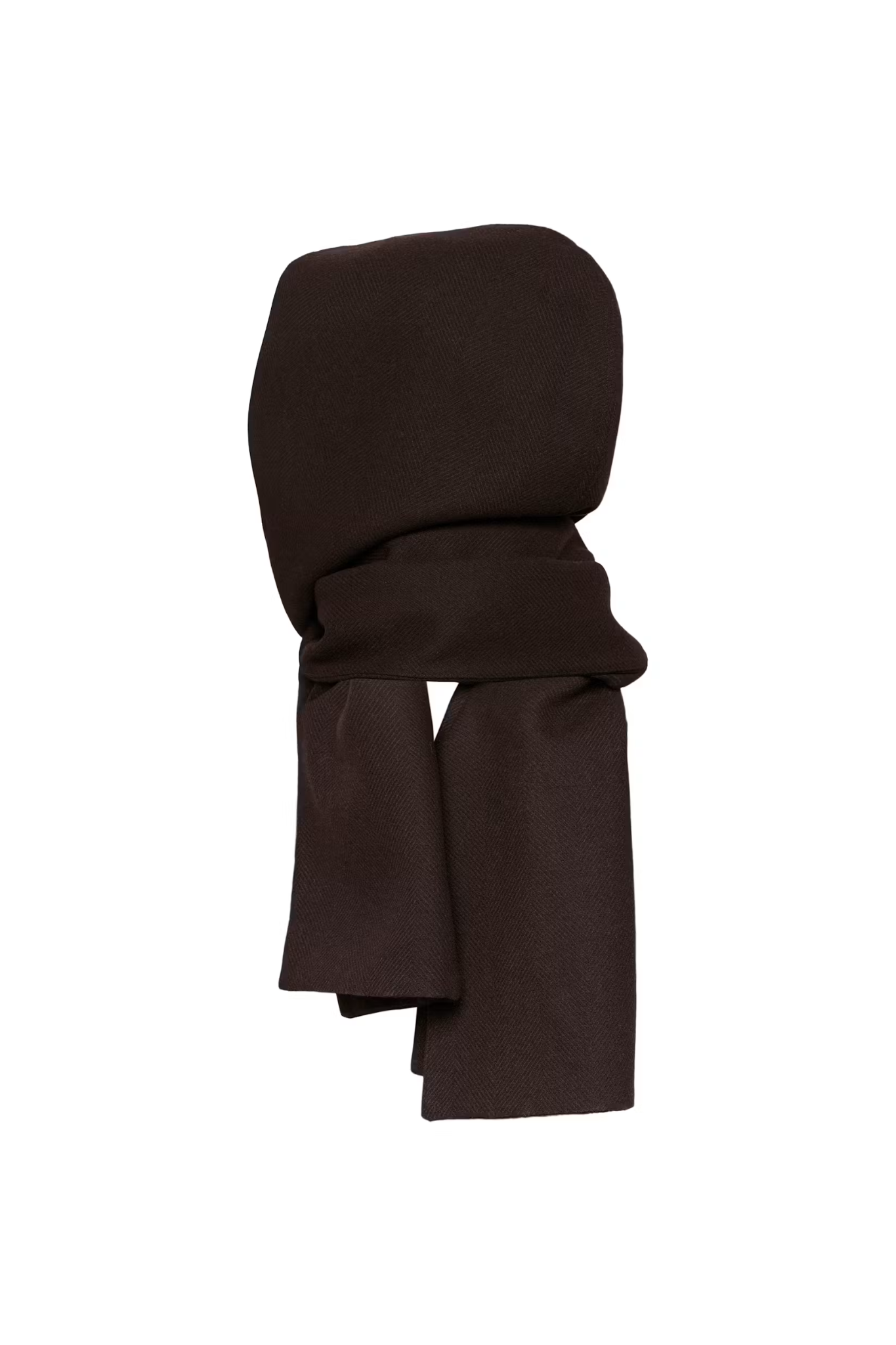 VENJA HOOD SCARF - GANACHE