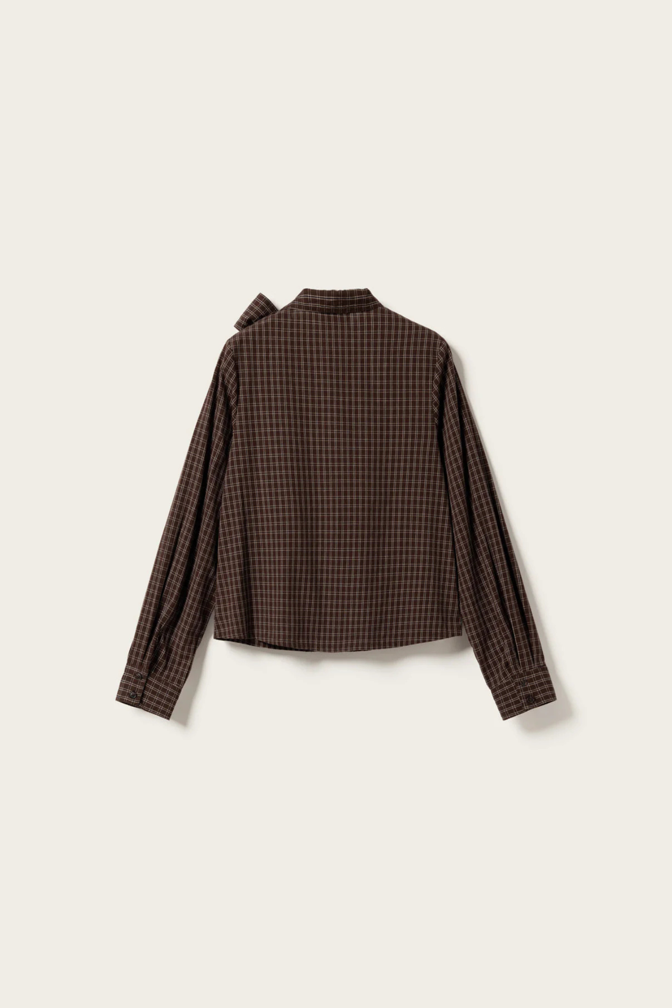 KESHA BLOUSE - CARI BROWN CHECK