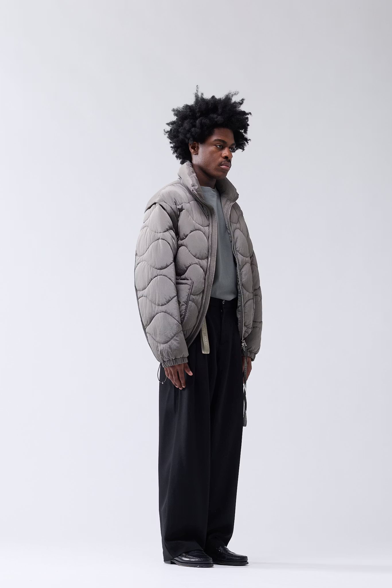 DETACHABLE JACKET - DARK TAUPE