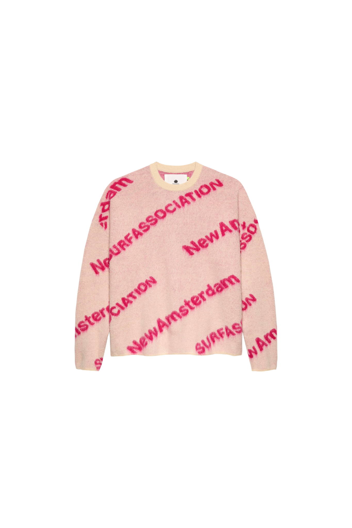 JACQUARD KNIT - ECRU/MAGENTA