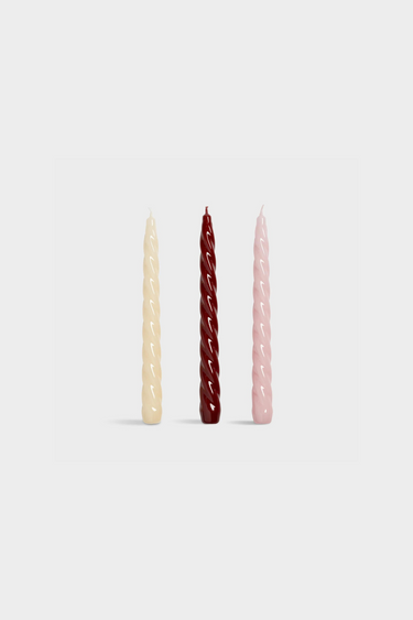 CANDLE BRAVO RED SET OF 3