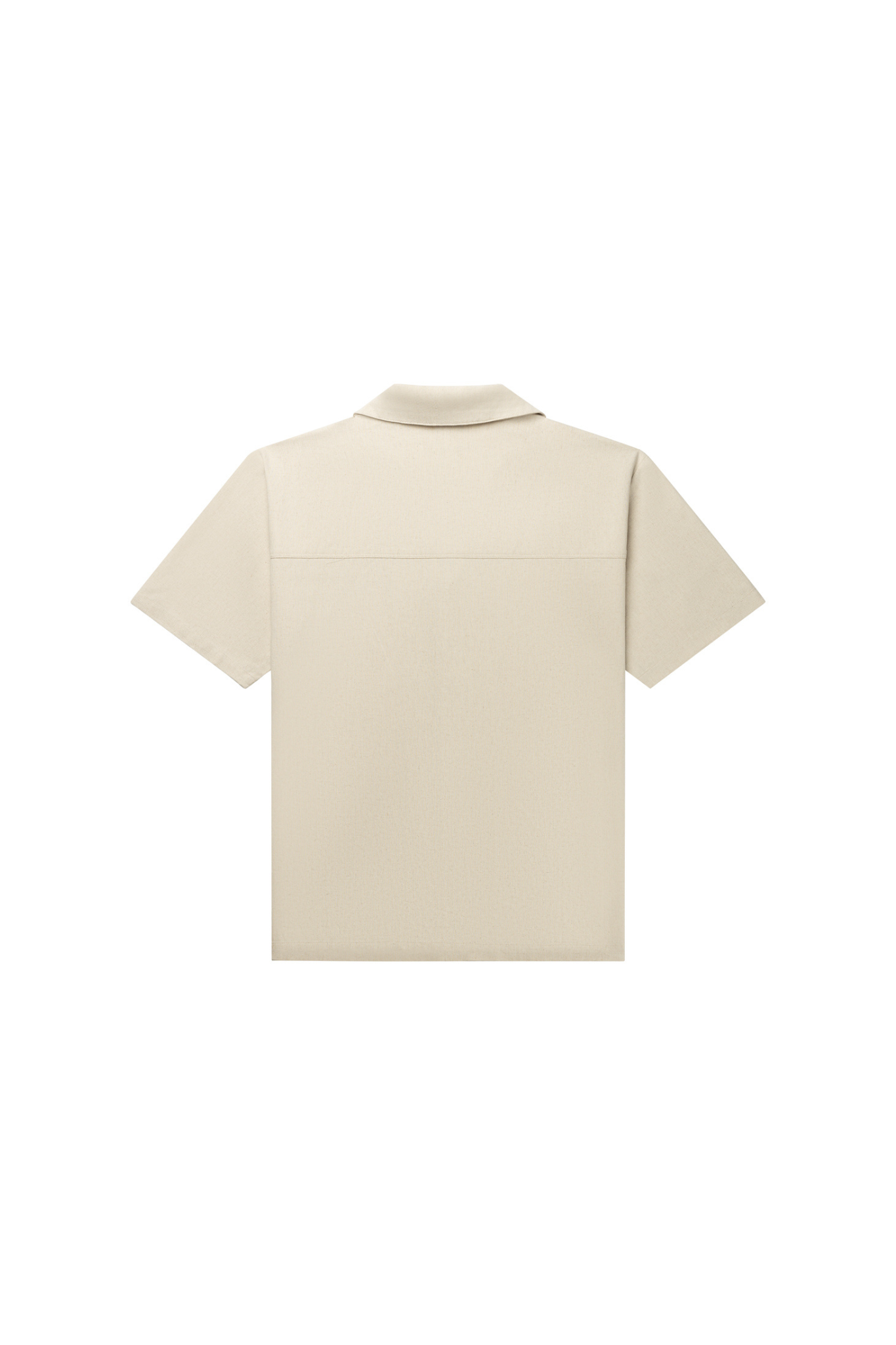 Daily Paper linen shirt in beige. Back flatlay view