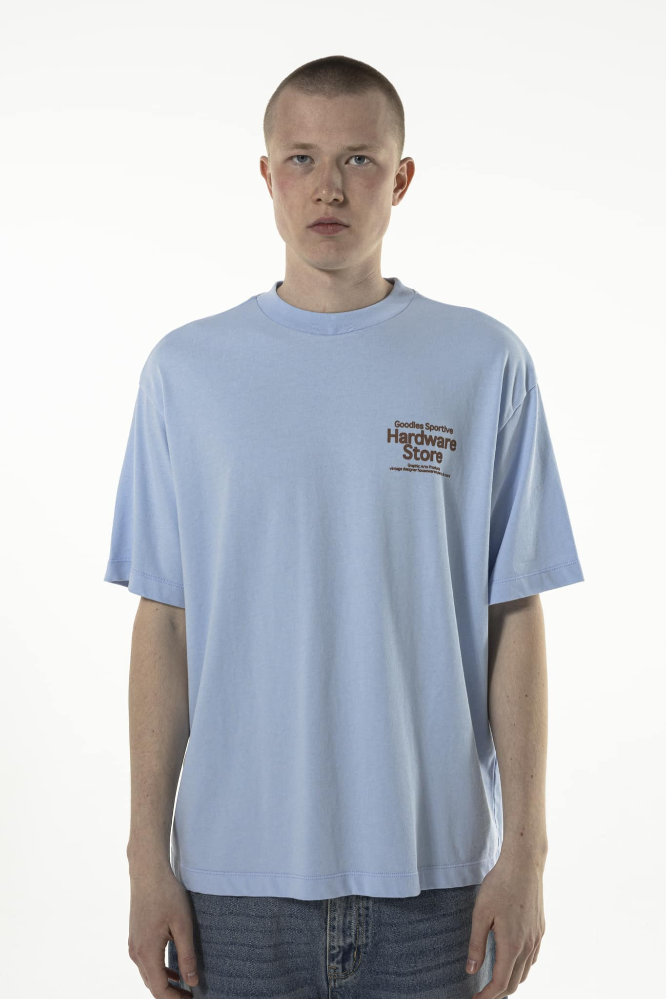 HARDWARE STORE T-SHIRT - BLUE/BROWN