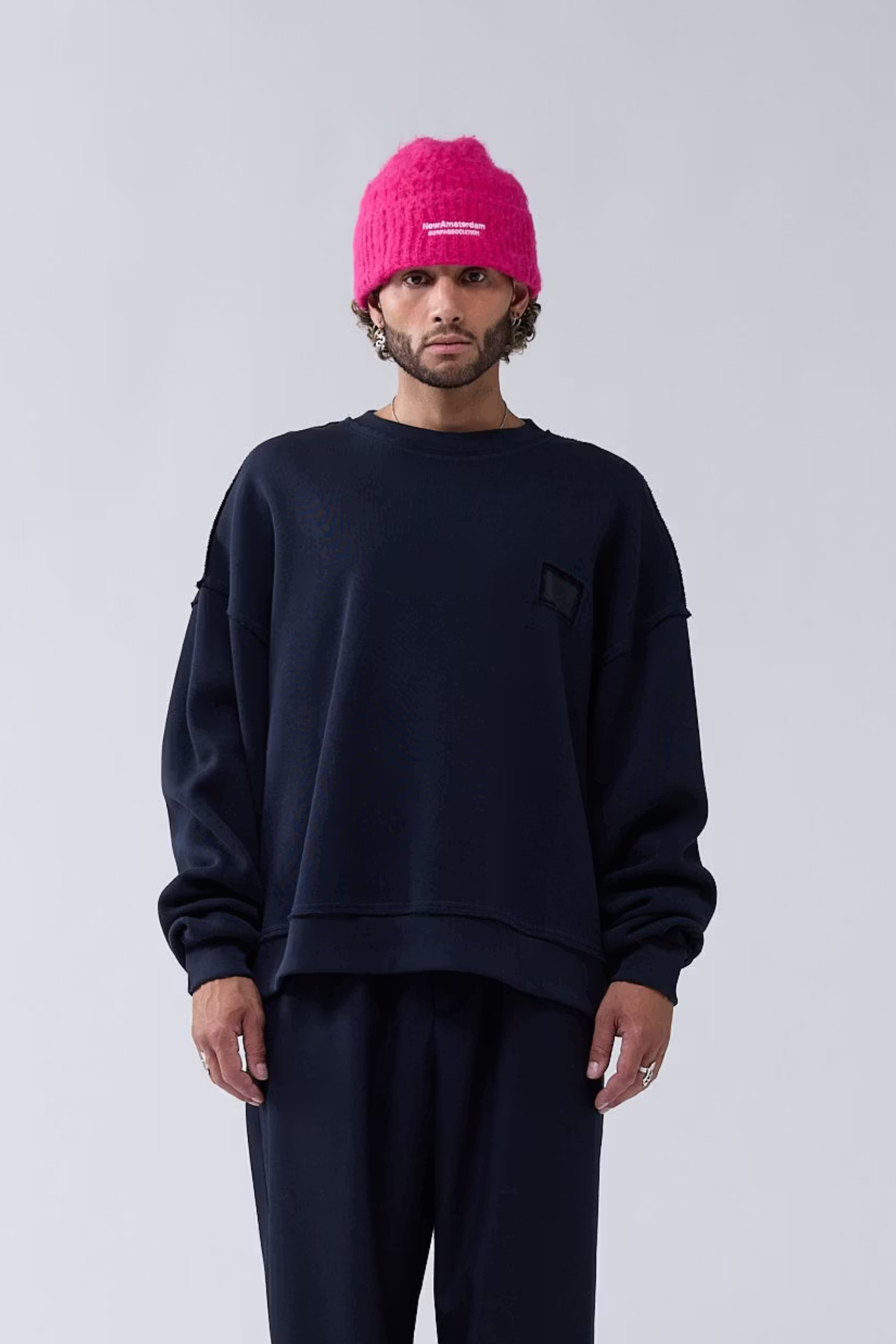 LACE CREWNECK - NIGHT/BLACK