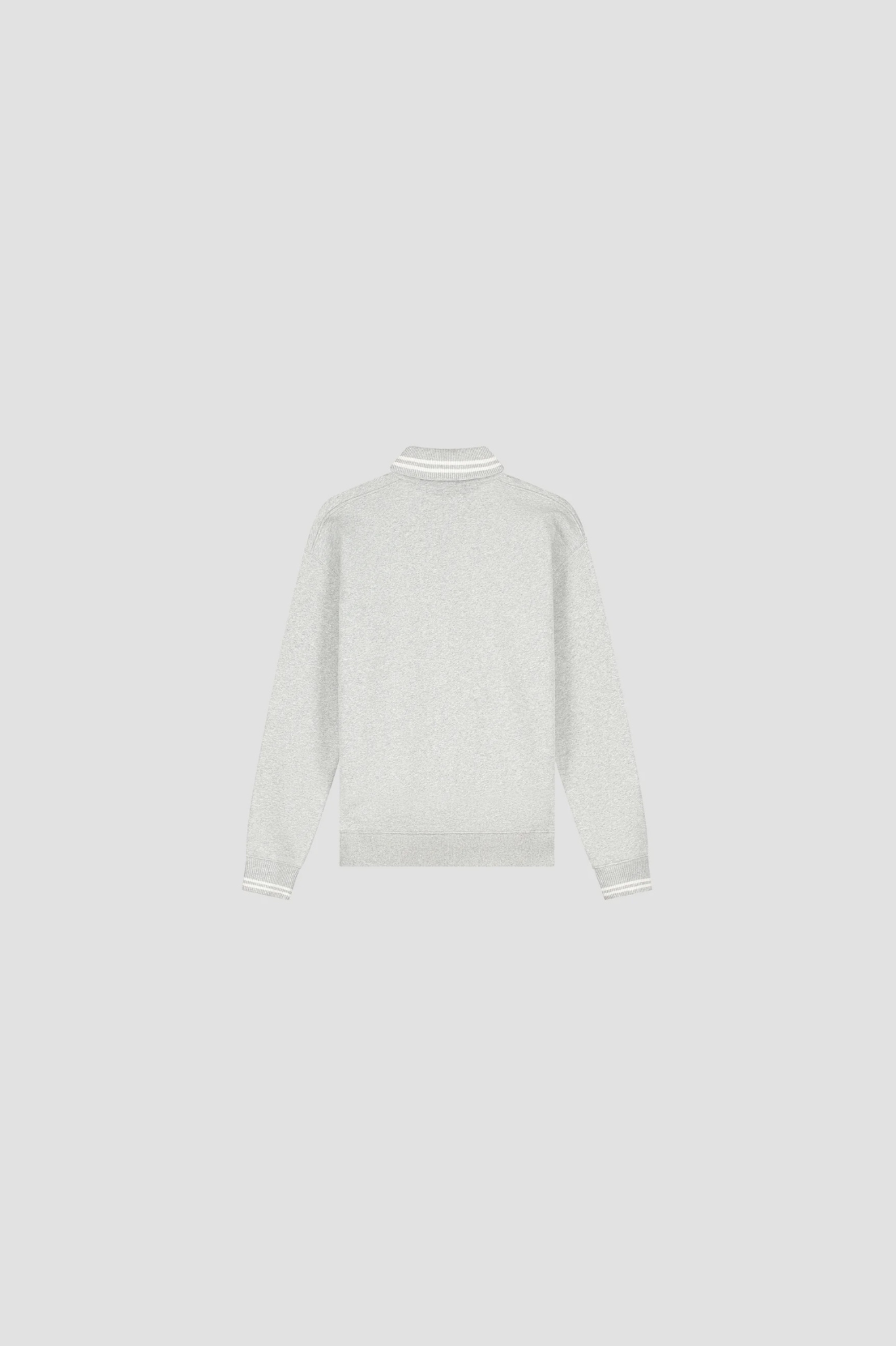 TIPPING DETAIL OVERSIZED POLO - HEATHER GREY