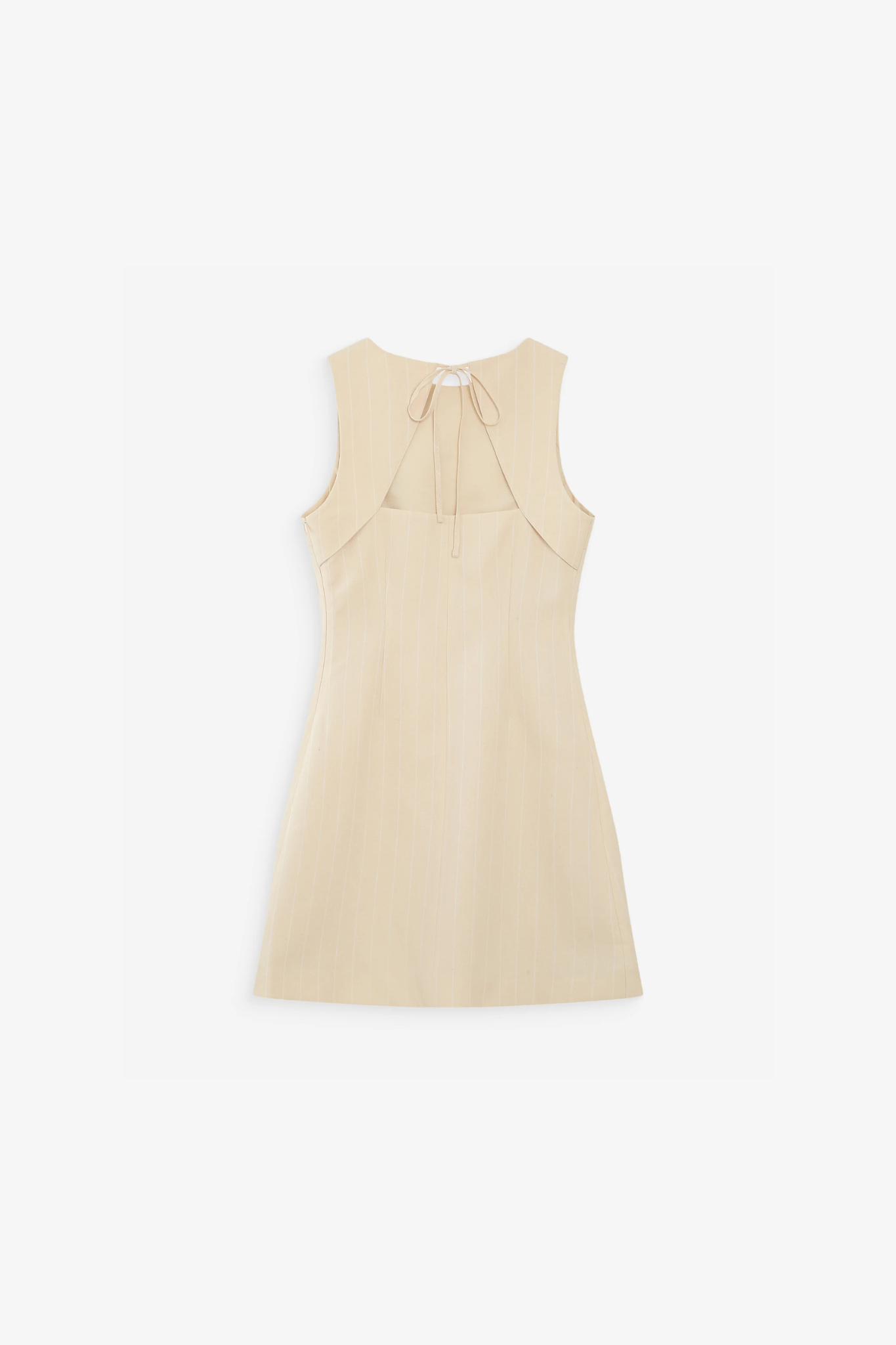 VEA STRIPED SHORT DRESS - VANILLE