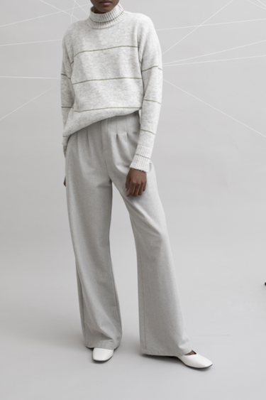 MONDEGO PANTS - GREY HERRINGBONE