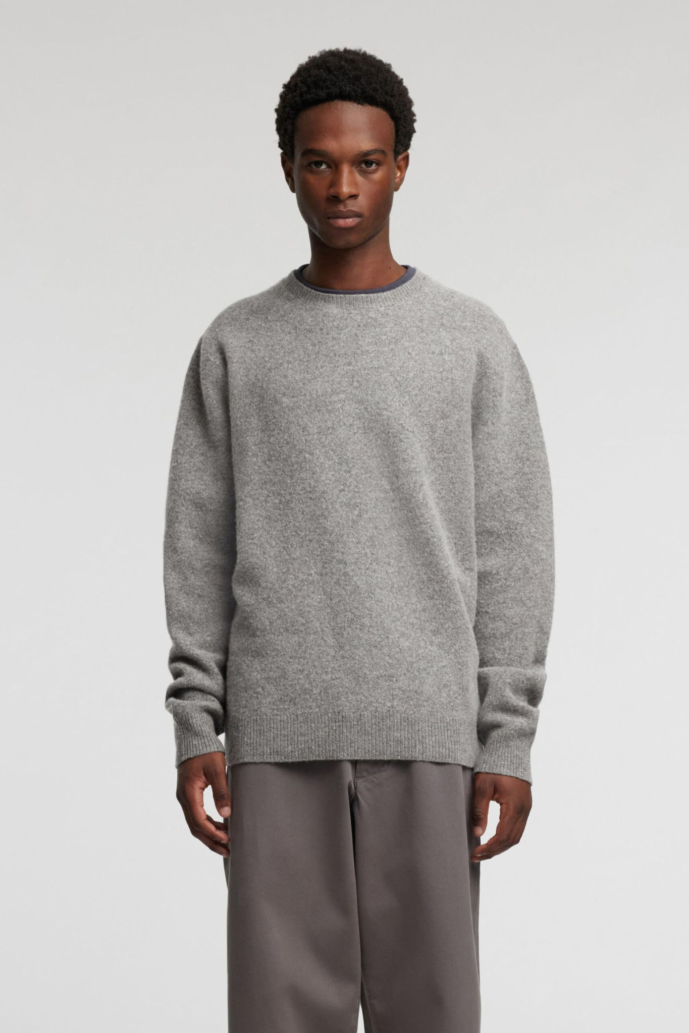 RAGI LS KNIT WOOL - GREY MELANGE