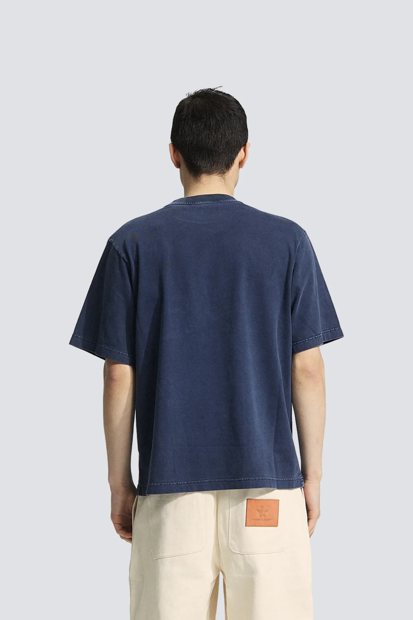 CHEST POCKET T-SHIRT - WASHED MIDNIGHT BLUE