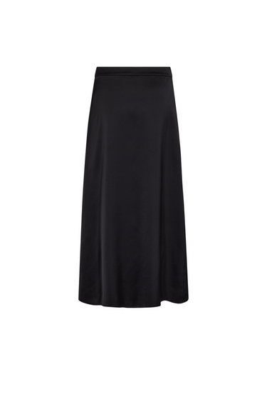 ADNACC SATEEN SKIRT - BLACK