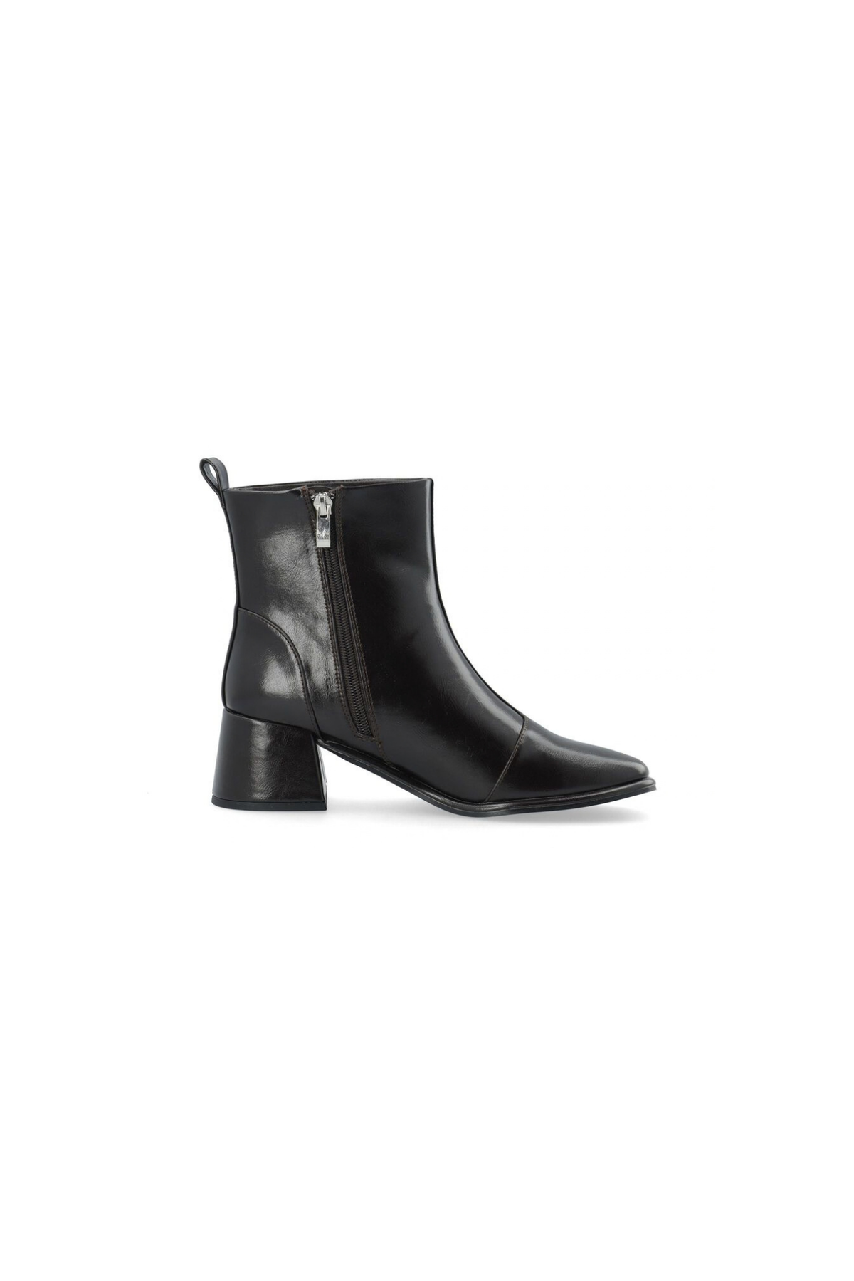 JOLANDA ANKLE ZIP BOOTS - BROWN PRATIA