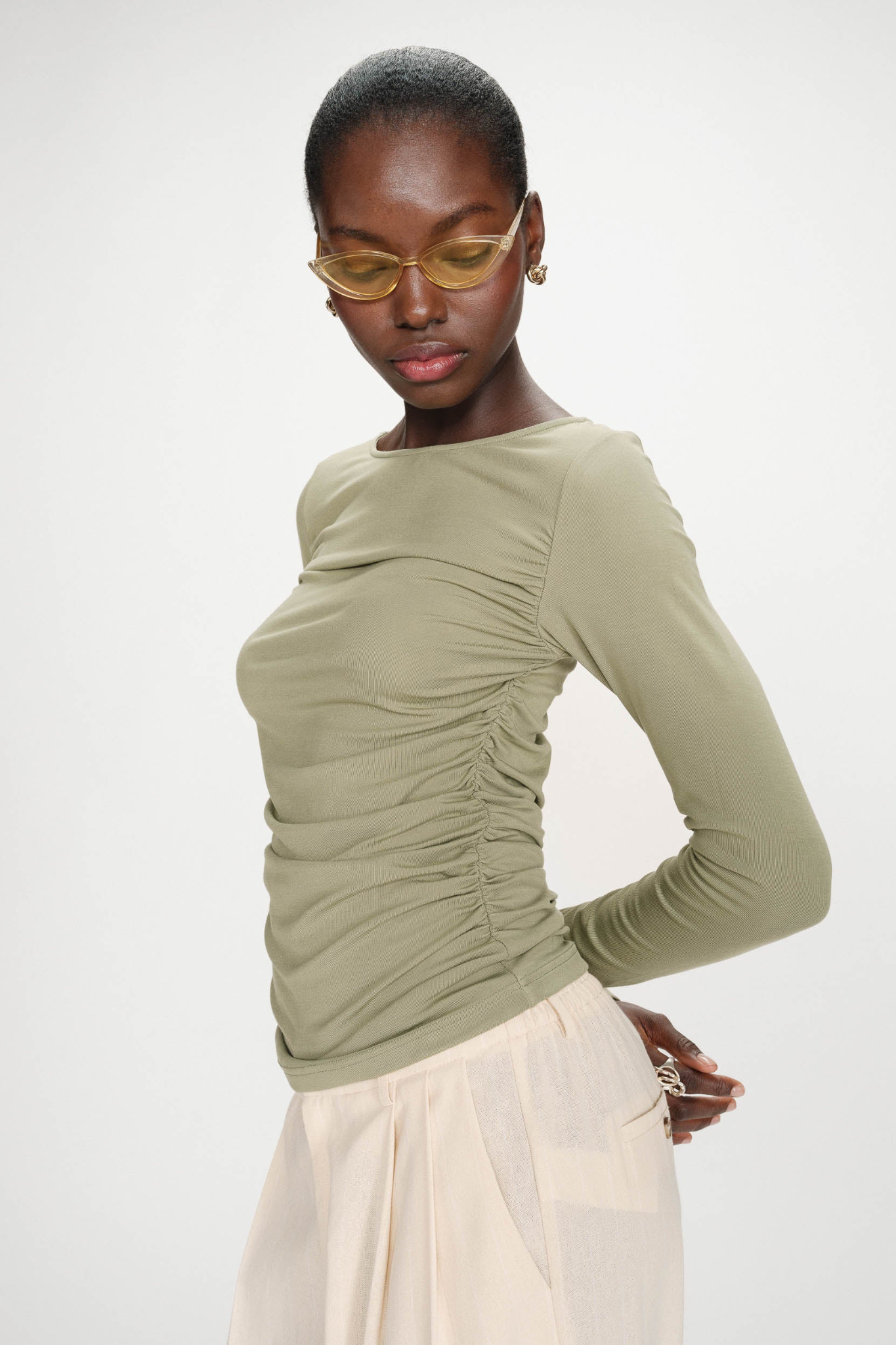 VALEDA TOP - SAUGE
