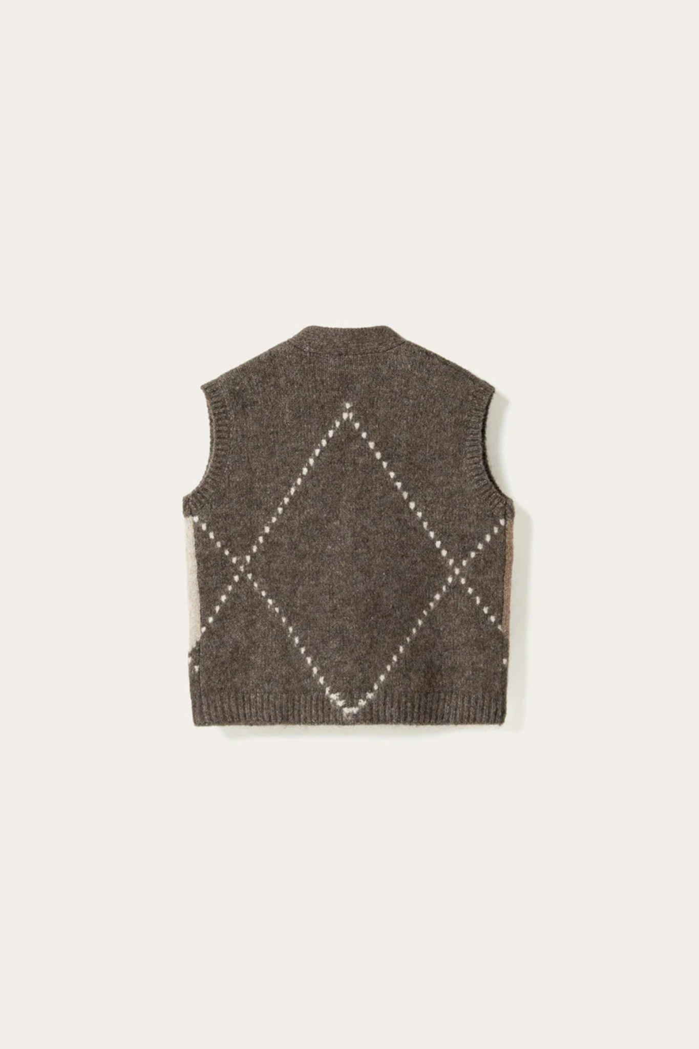 LAIANA KNIT VEST - ASH BROWN MIX