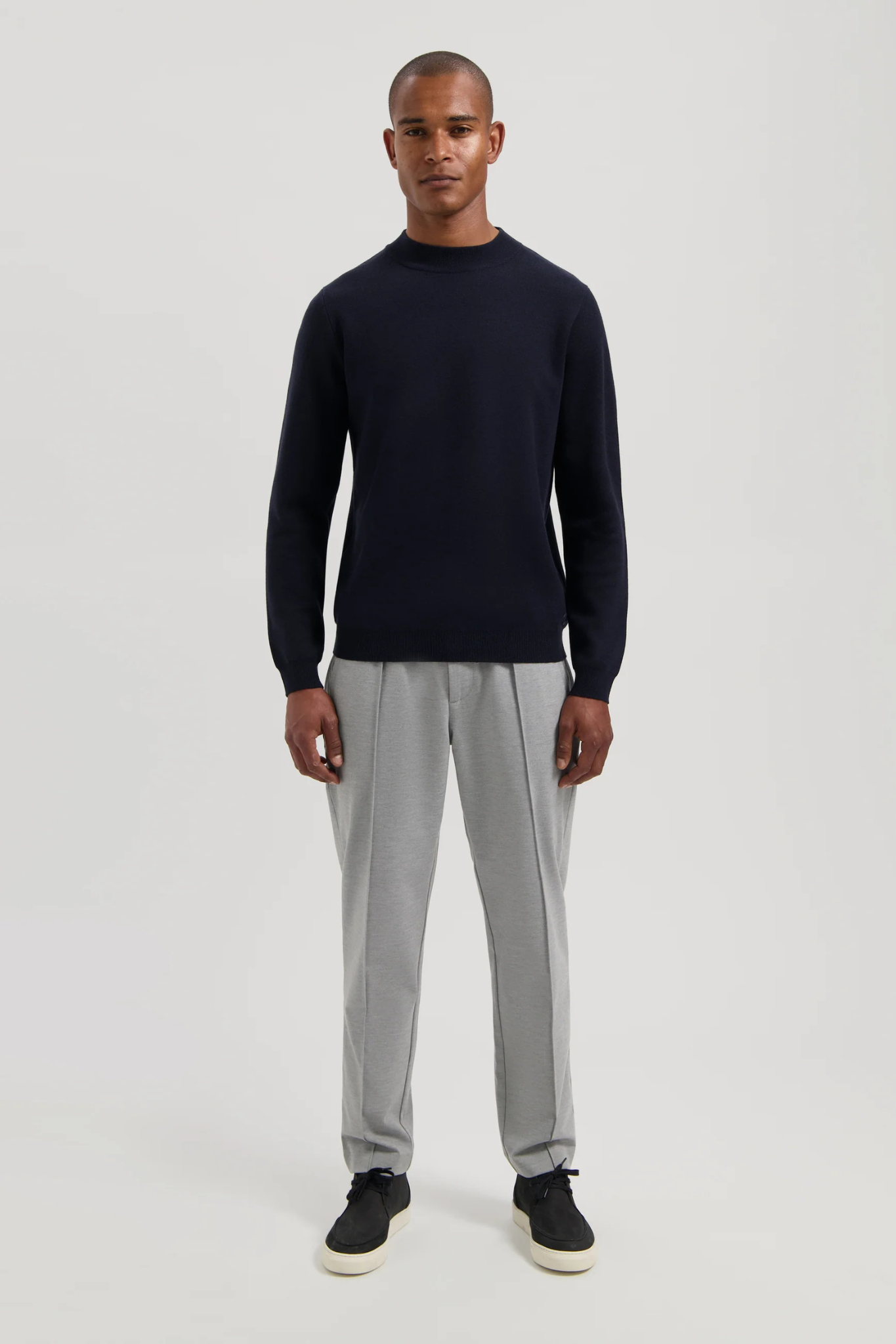 ARCHER MOCKNECK KNIT - DK NAVY