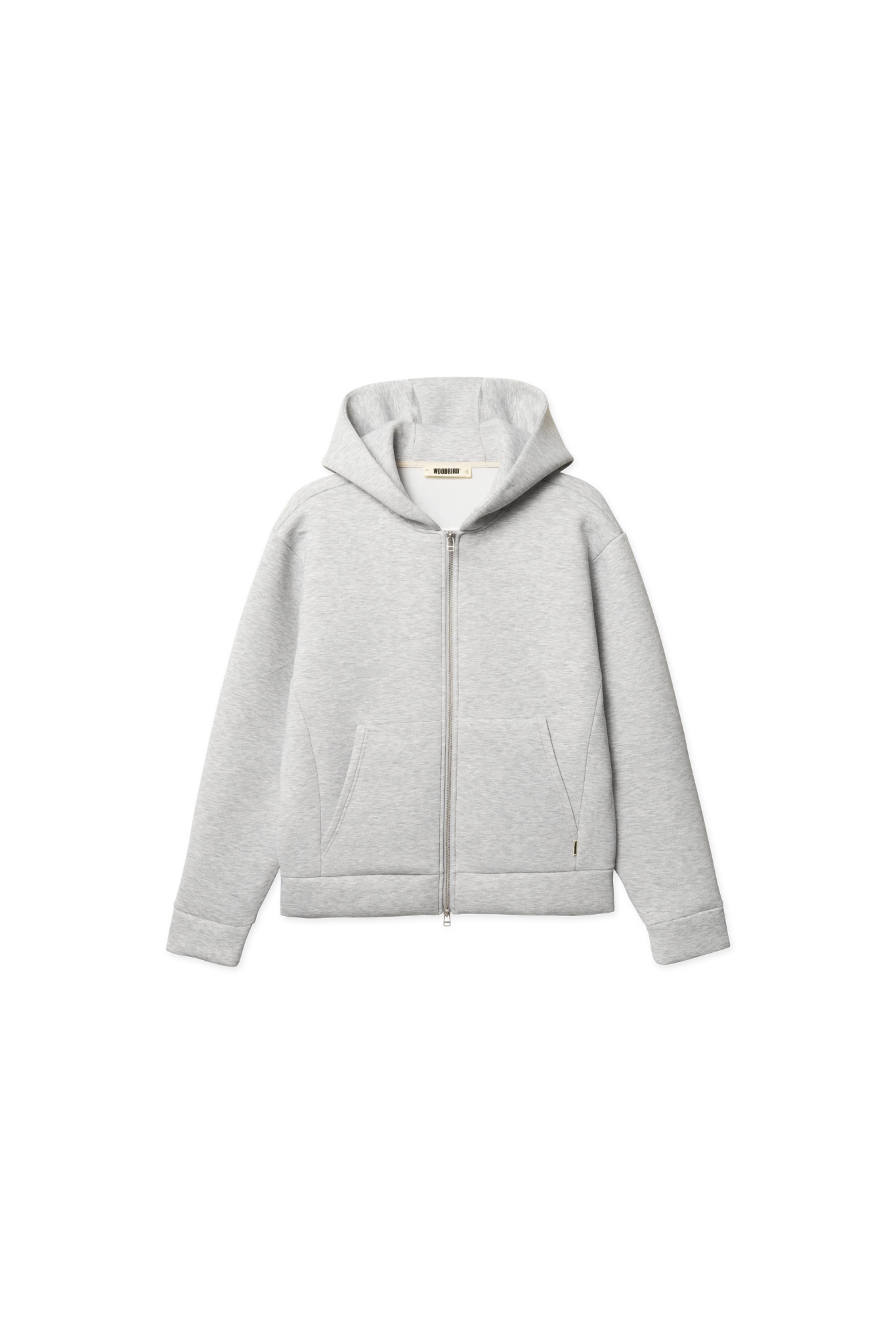 FUJI SCUBA ZIP HOODIE - LIGHT GREY MELANGE