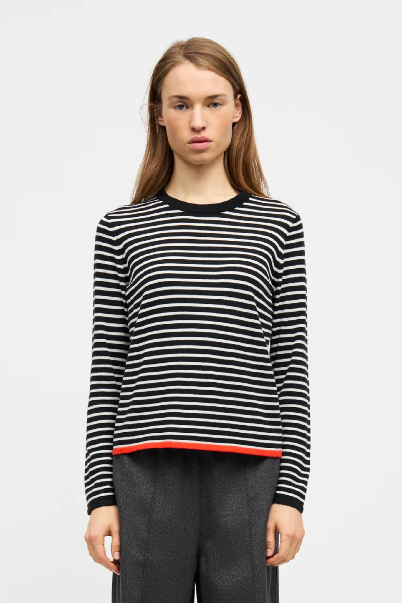 FINE MERINO IVY KNIT - BLACK/VANILLA ICE