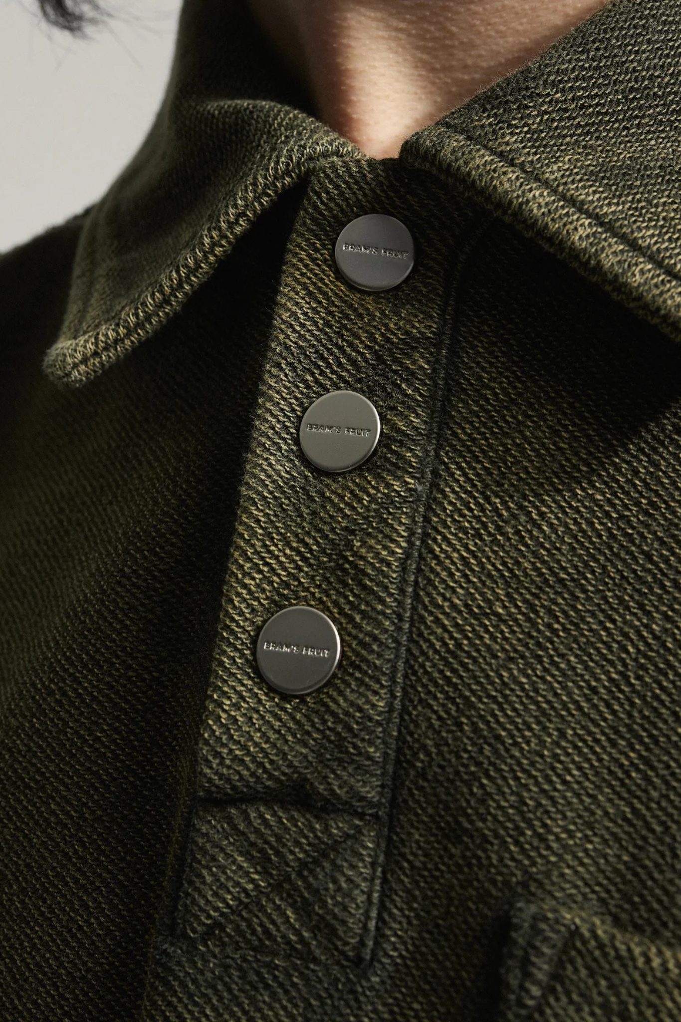 CHEST POCKET SWEAT POLO - WASHED CHARCOAL