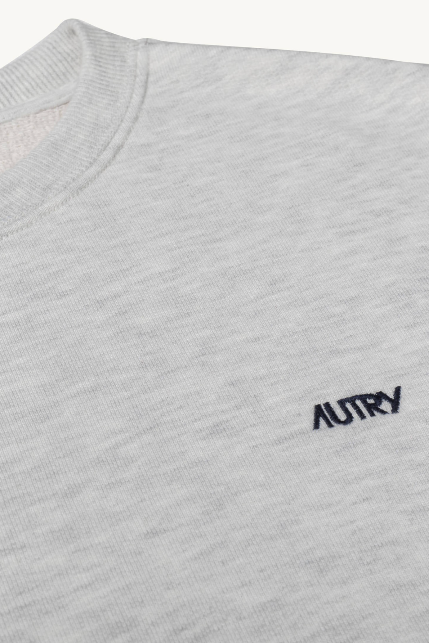 EMBROIDERED AUTRY LOGO CREWNECK - JERSEY MELANGE