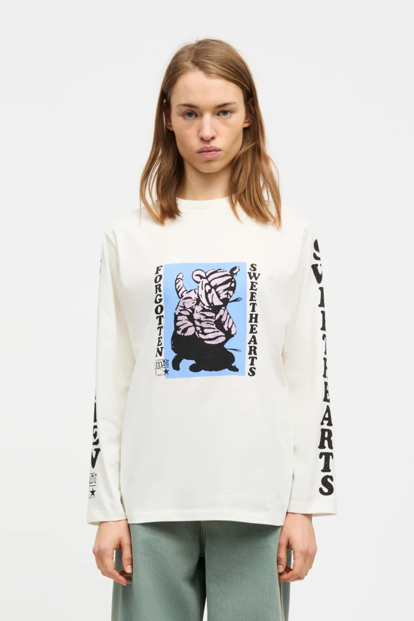 JERRY LS T-SHIRT - SNOW WHITE